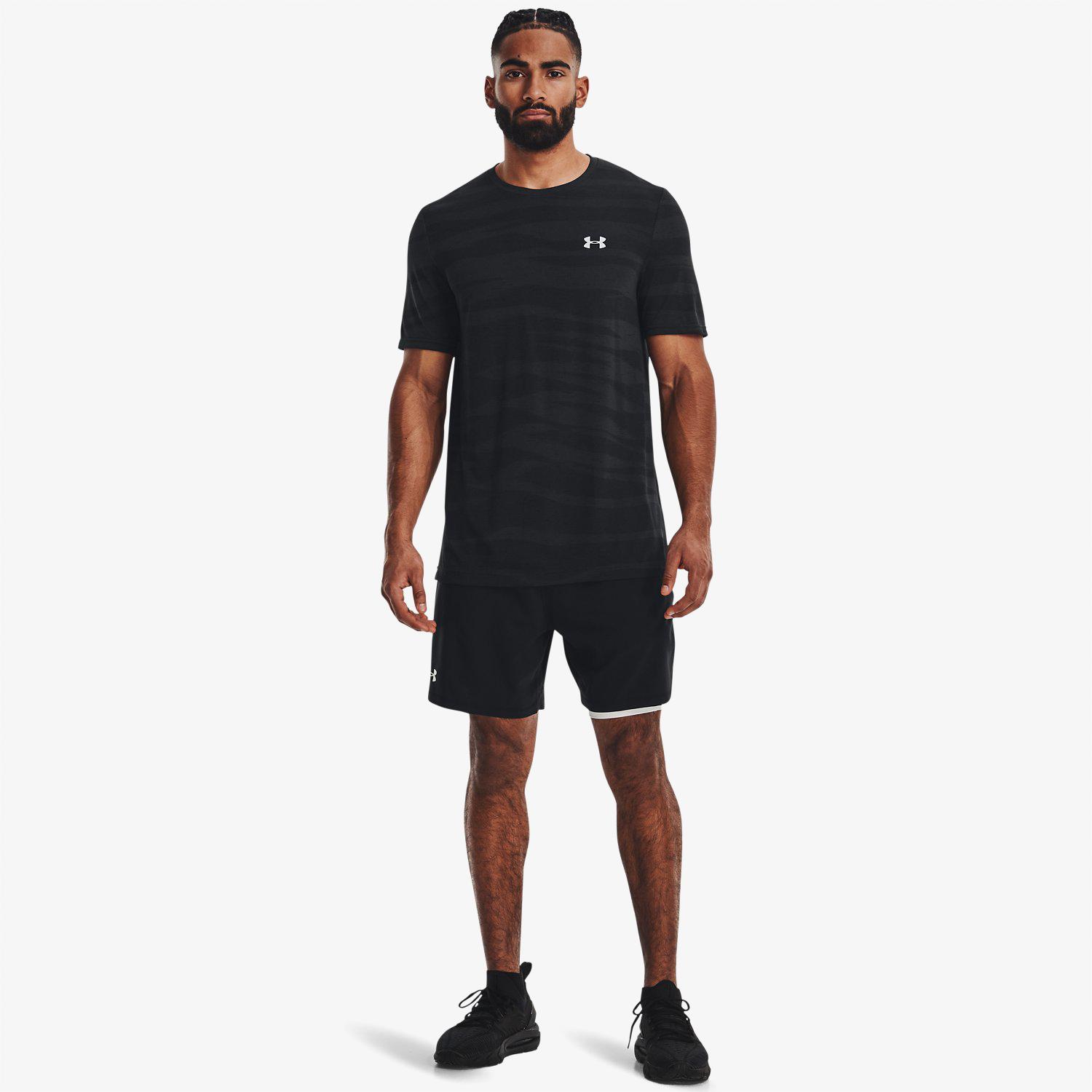 Under Armour Vanish Dokuma 2'si 1 Arada Erkek Siyah Şort