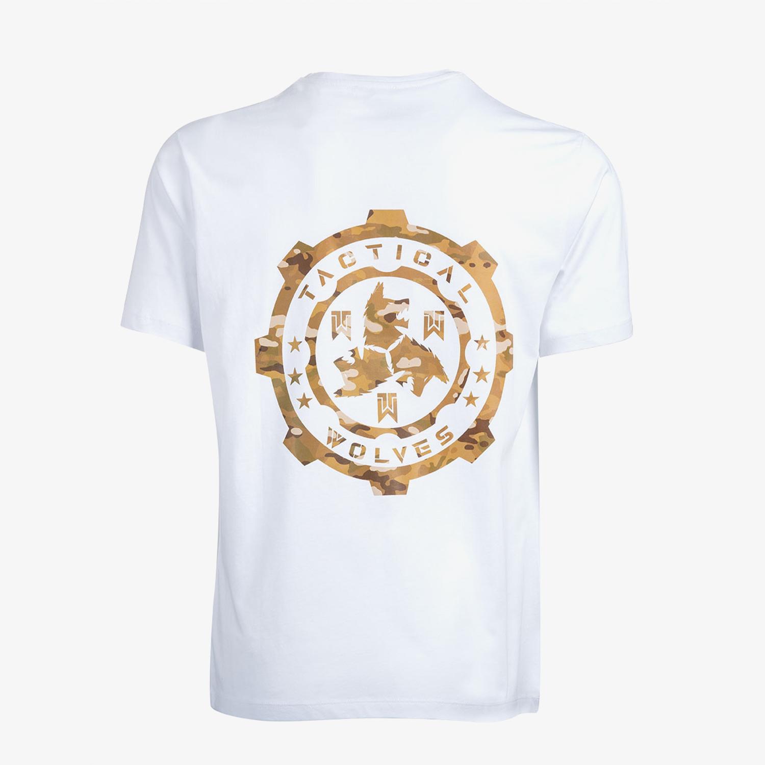 Tactical Wolves Classic Erkek Beyaz T-Shirt
