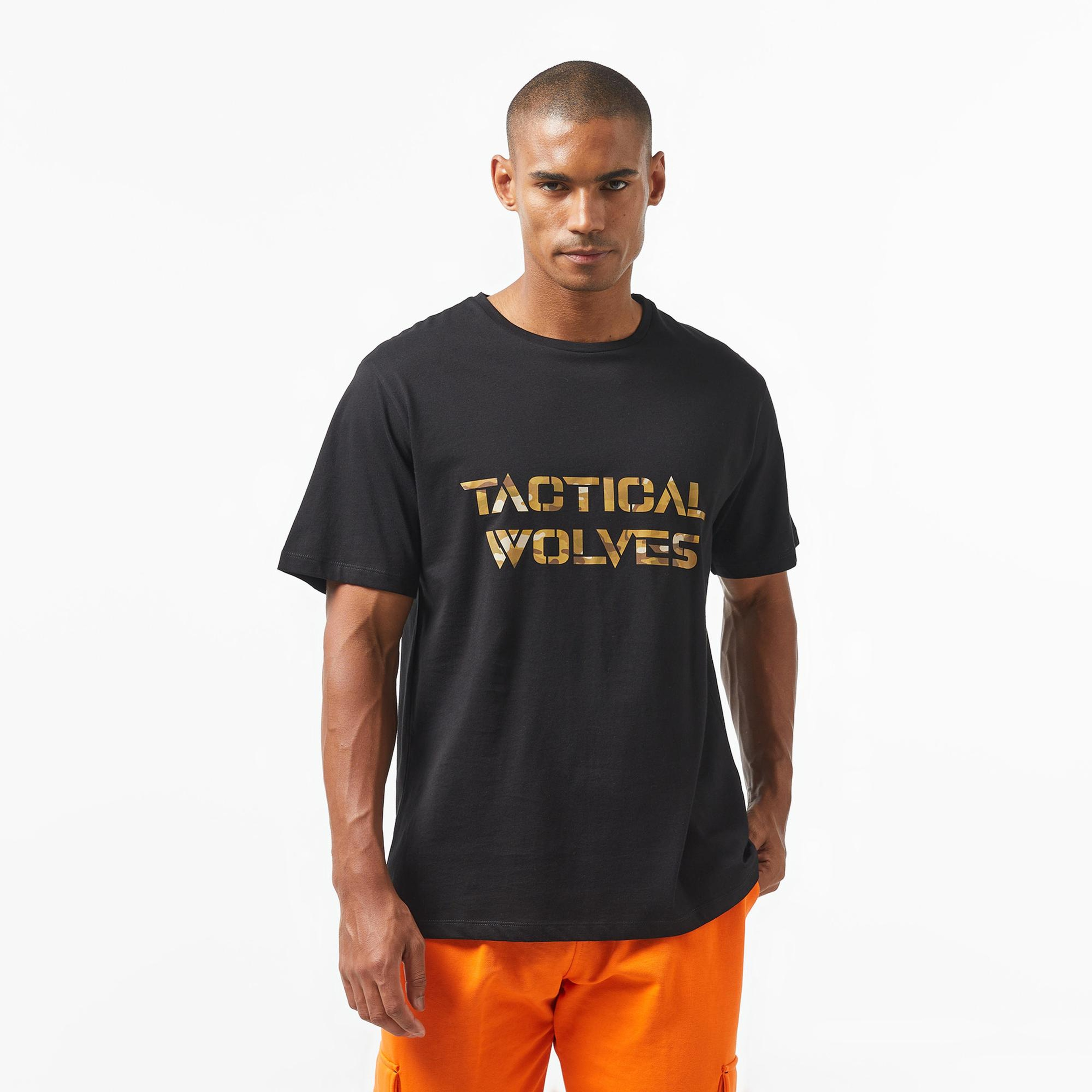 Tactical Wolves Classic Erkek Siyah T-Shirt