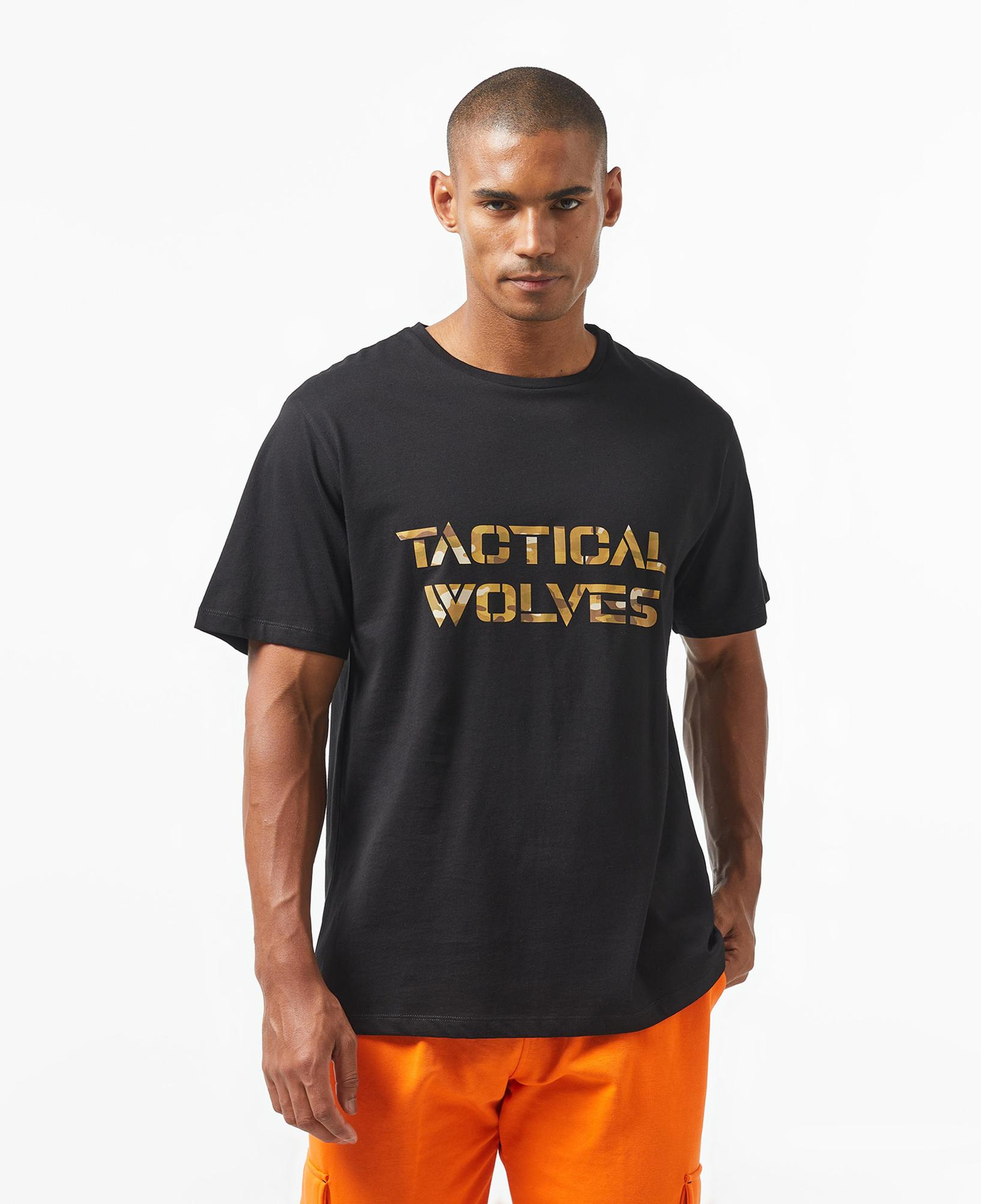 Tactical Wolves Classic Erkek Siyah T-Shirt