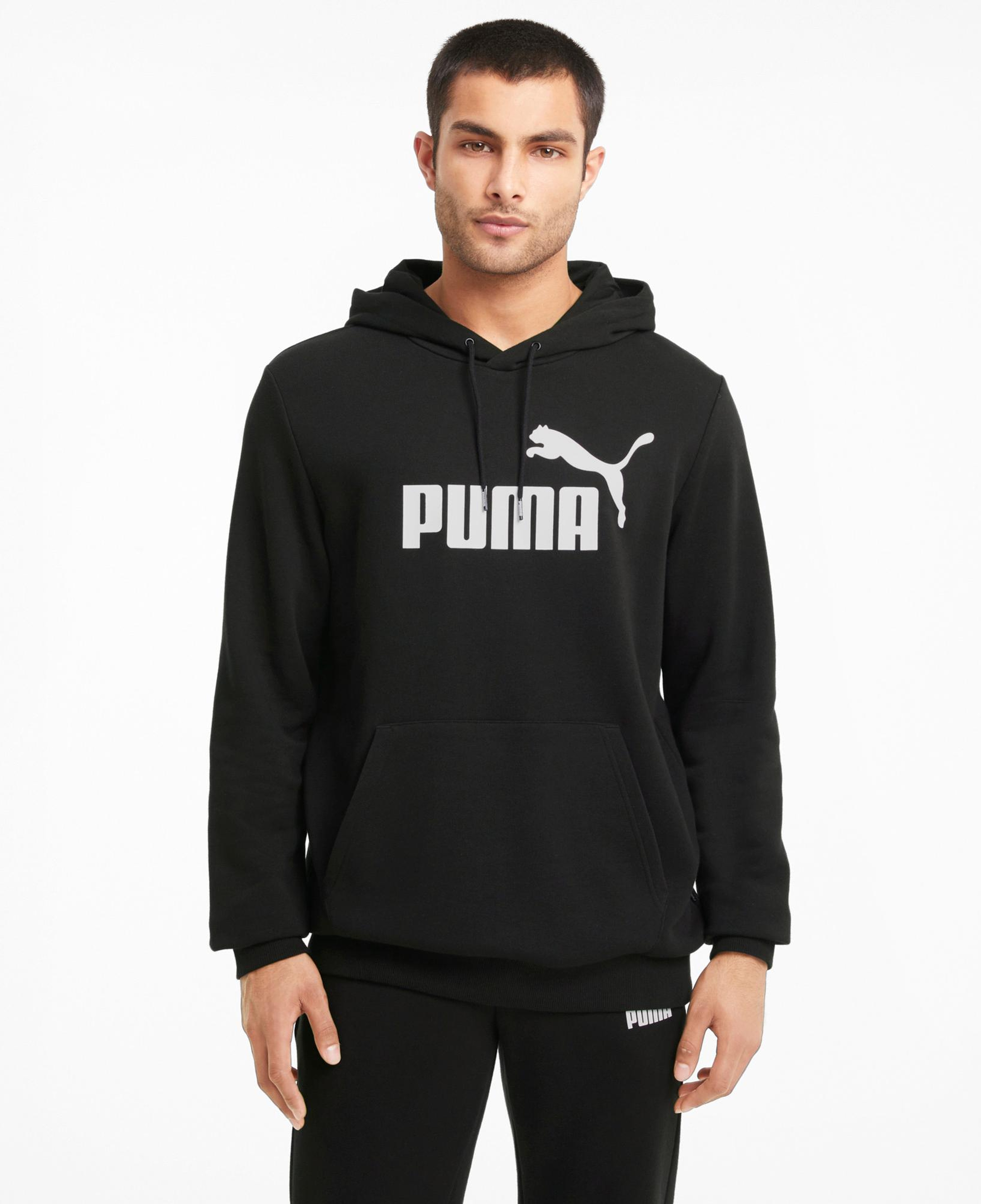 Puma Ess Big Logo Erkek Siyah Günlük Kapüşonlu Sweatshirt