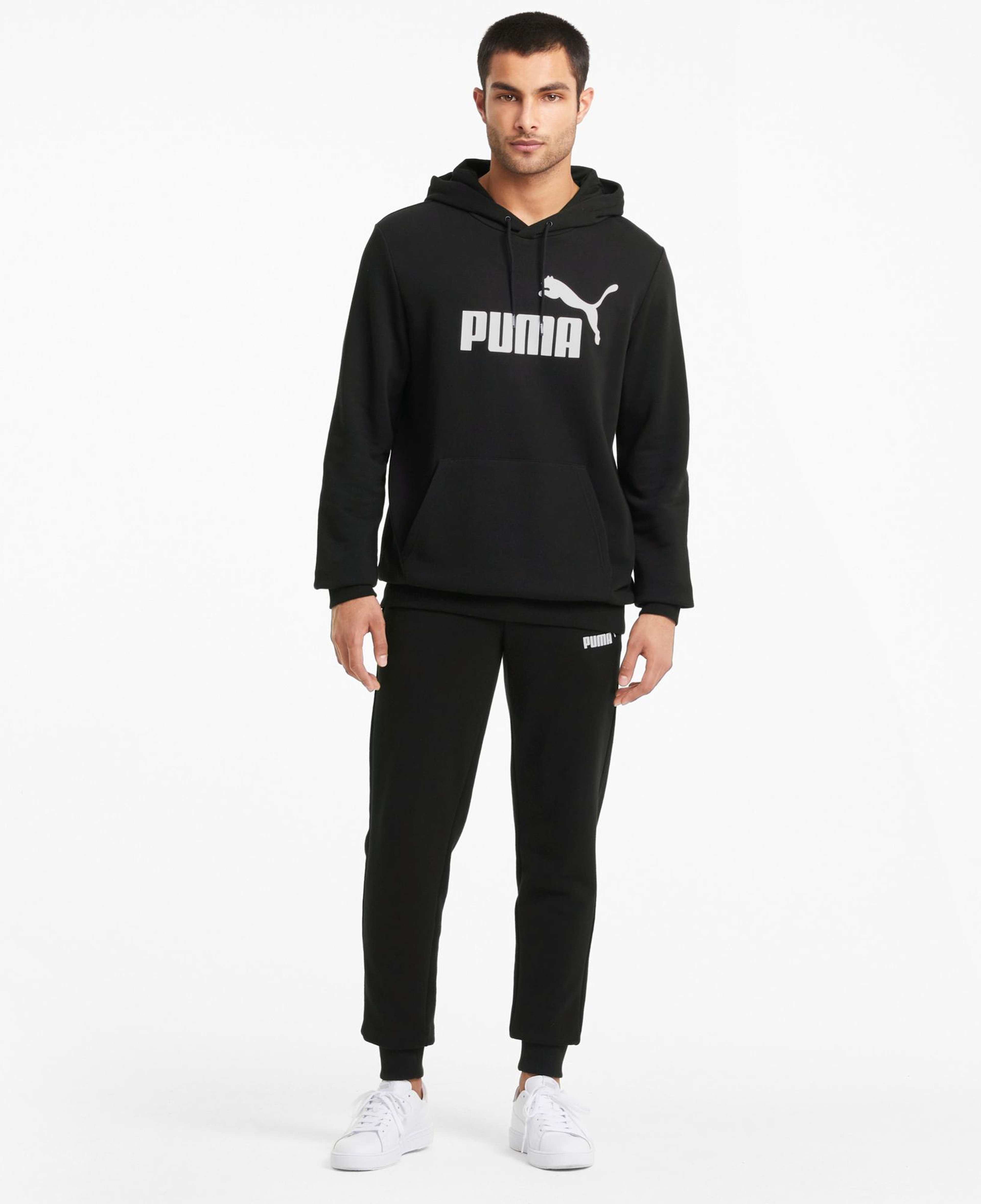 Puma Ess Big Logo Erkek Siyah Günlük Kapüşonlu Sweatshirt