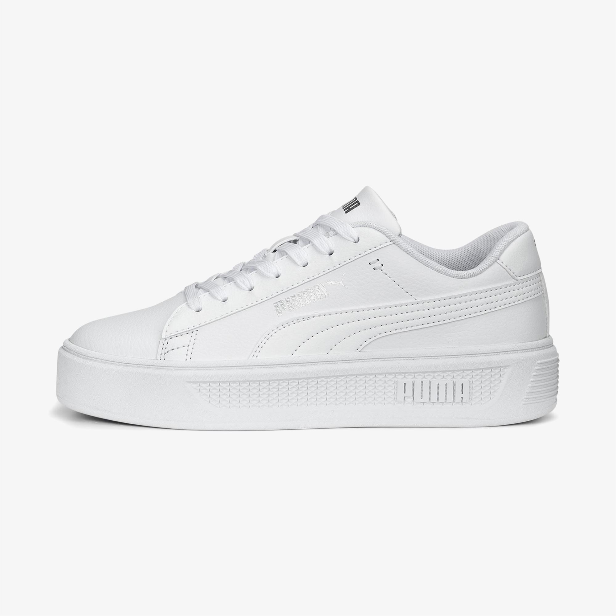 Puma Smash Platform V3 Kadın Beyaz Spor Ayakkabı