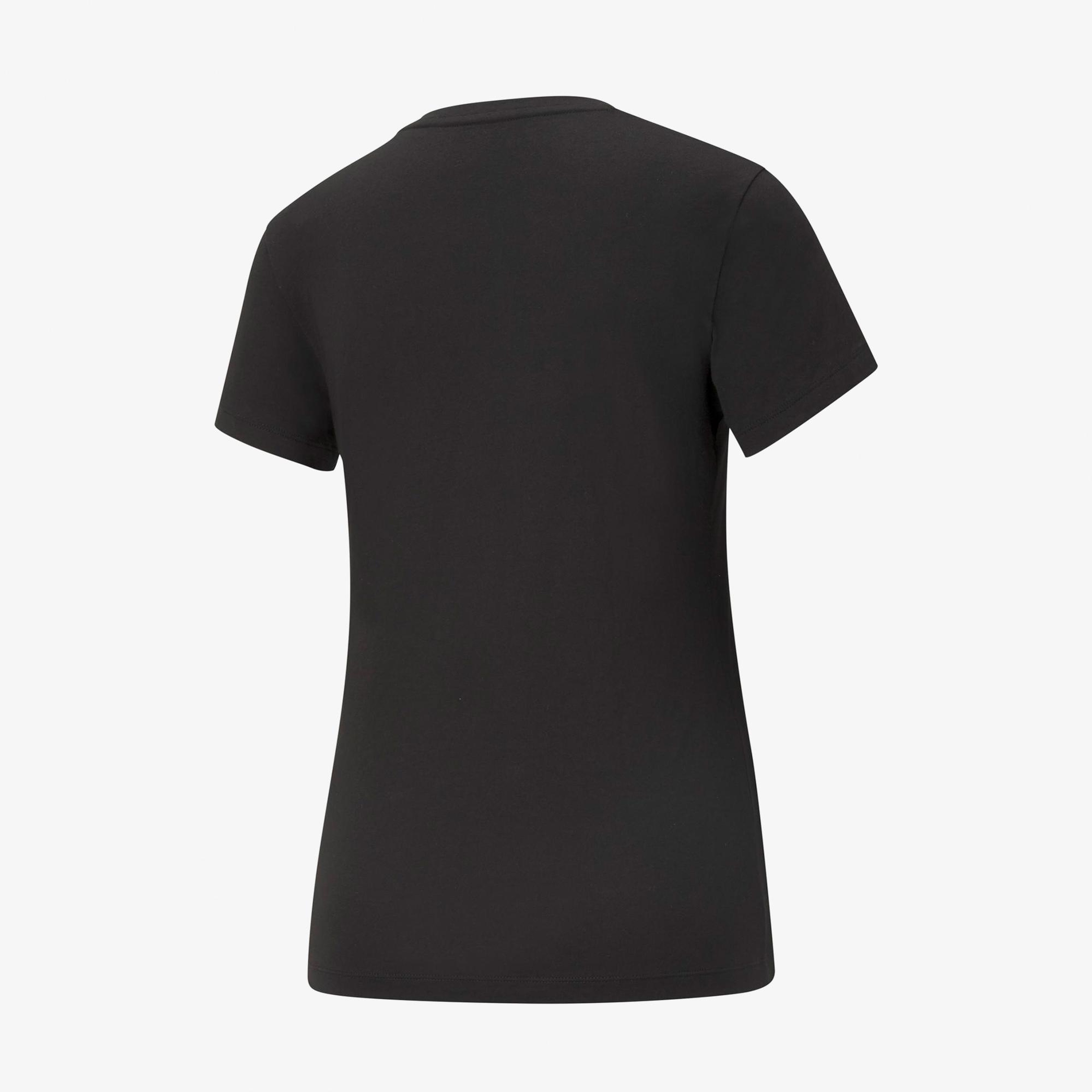 Puma Essentials Logo Kadın Siyah Günlük T-Shirt