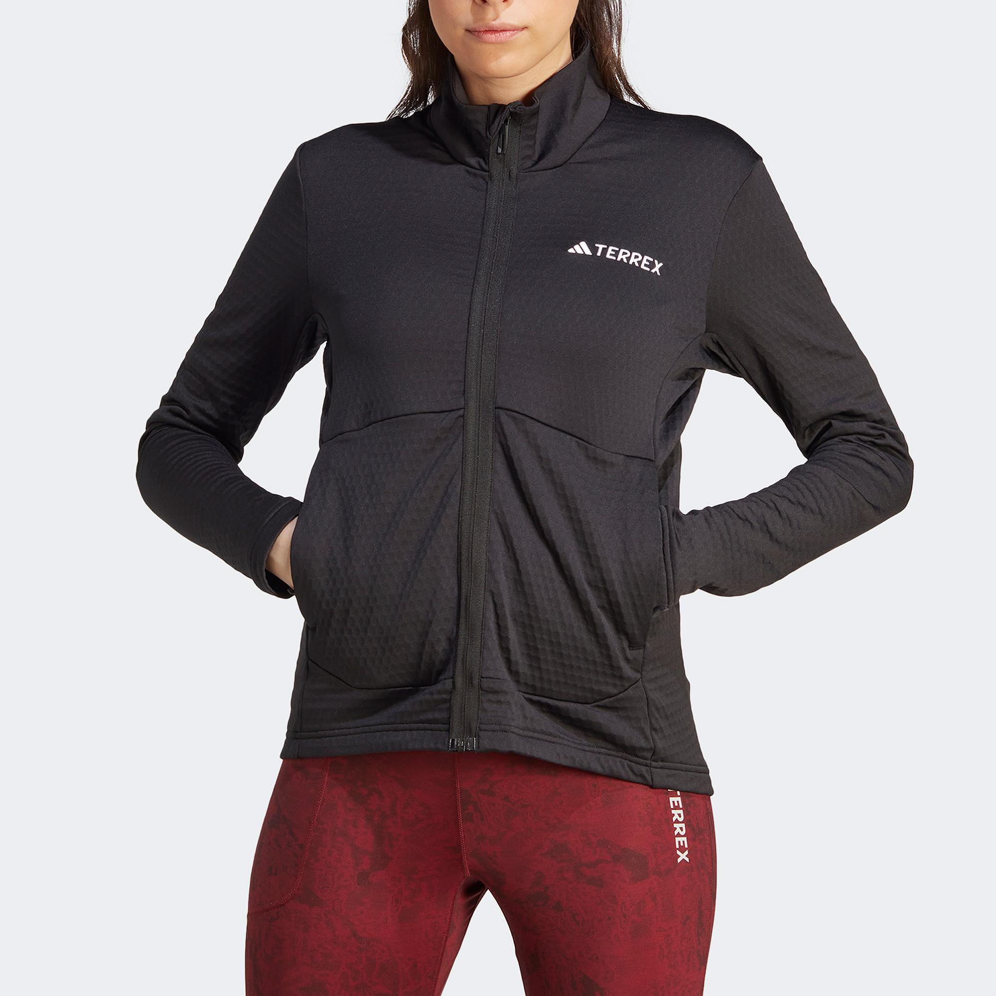 adidas Terrex Multi Light Fleece Full Zip Kadın Siyah Antrenman Üstü