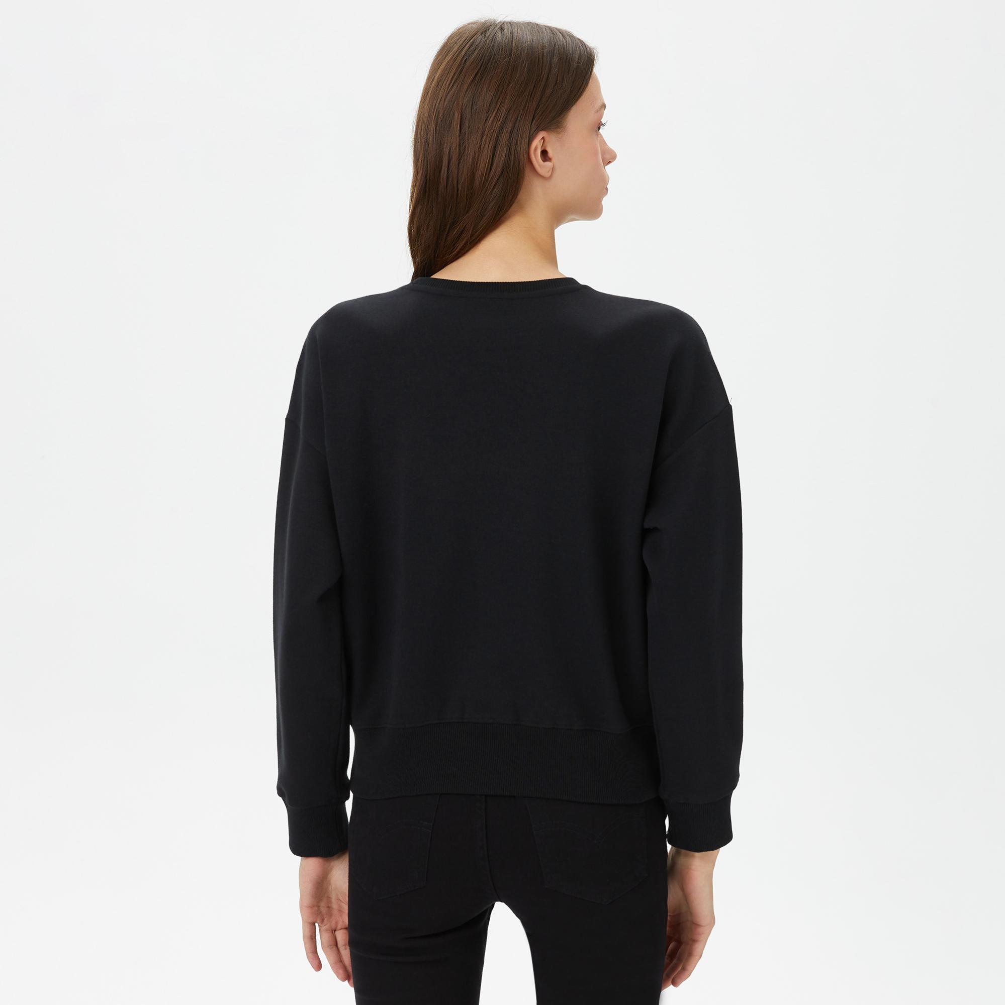 Columbia Bar Split Kadın Siyah Günlük Sweatshirt