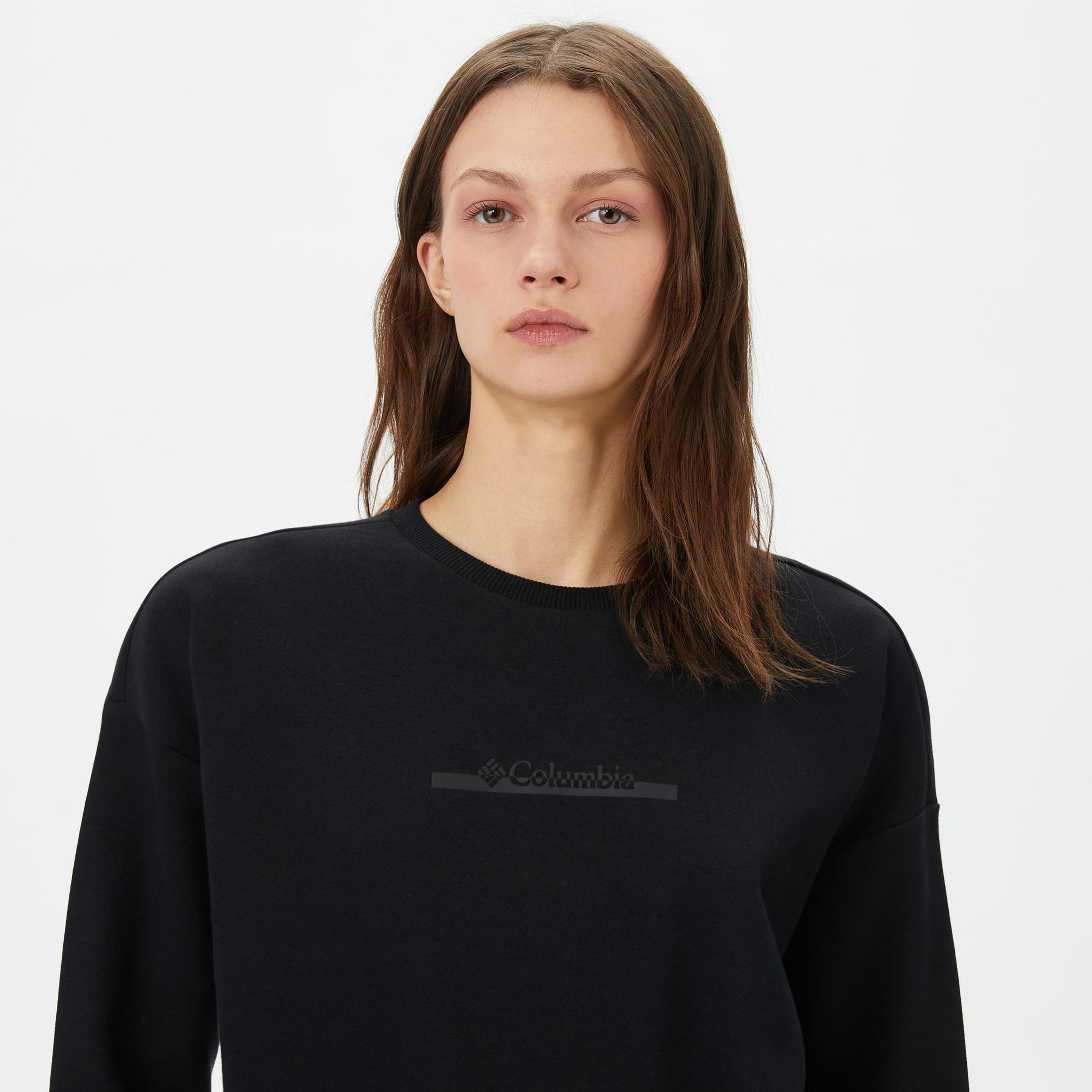Columbia Bar Split Kadın Siyah Günlük Sweatshirt