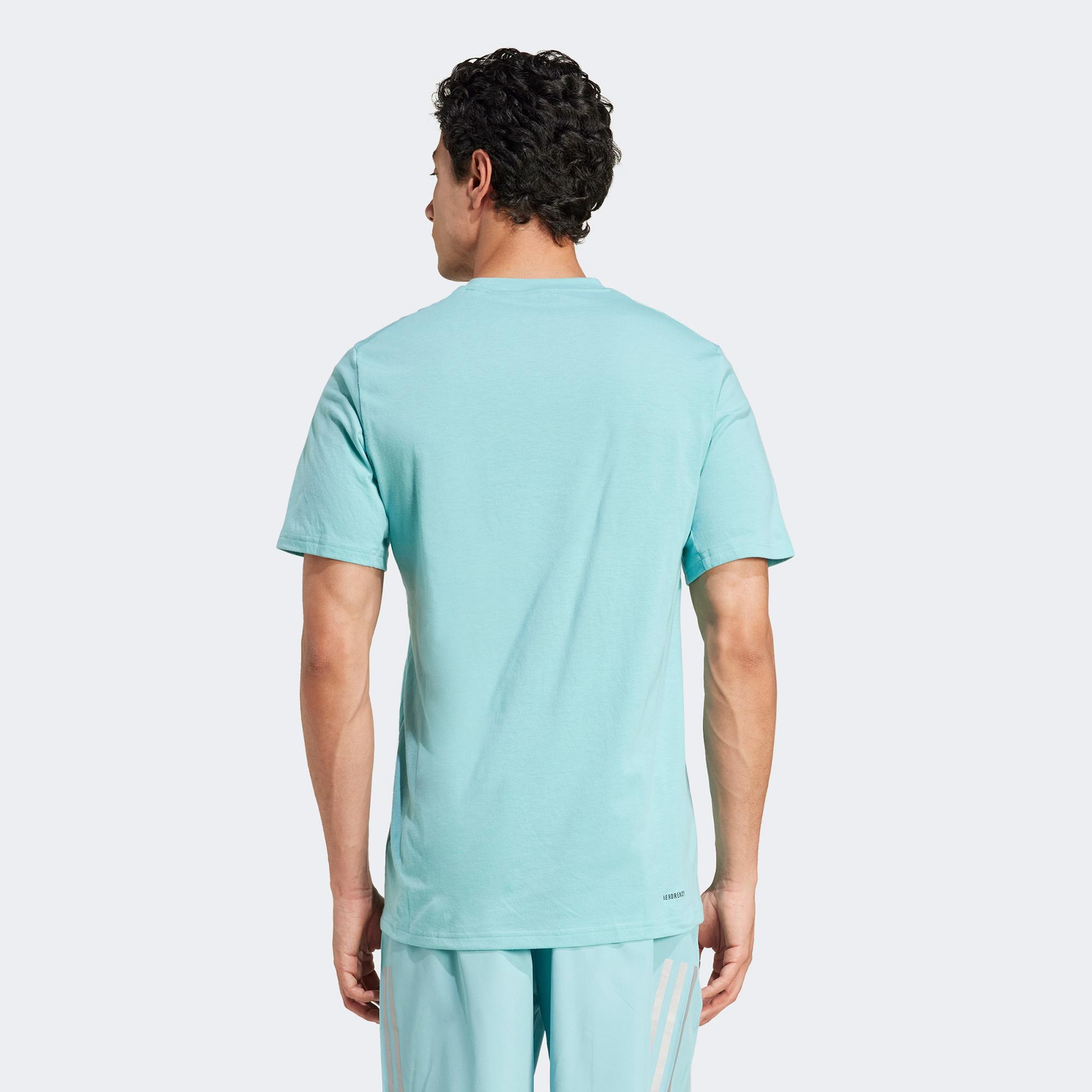 adidas Training Essentials Erkek Mavi Antrenman T-Shirt