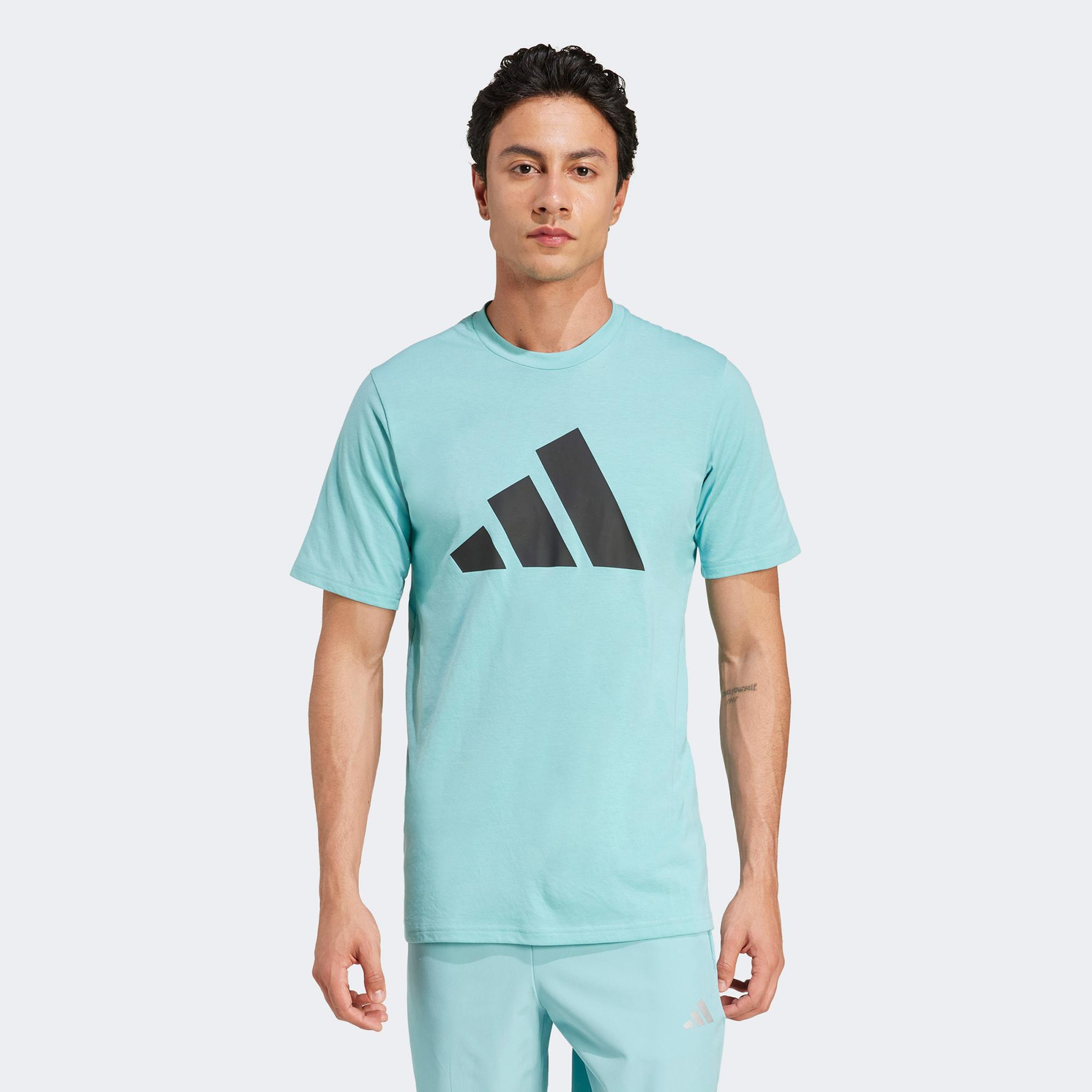 adidas Training Essentials Erkek Mavi Antrenman T-Shirt