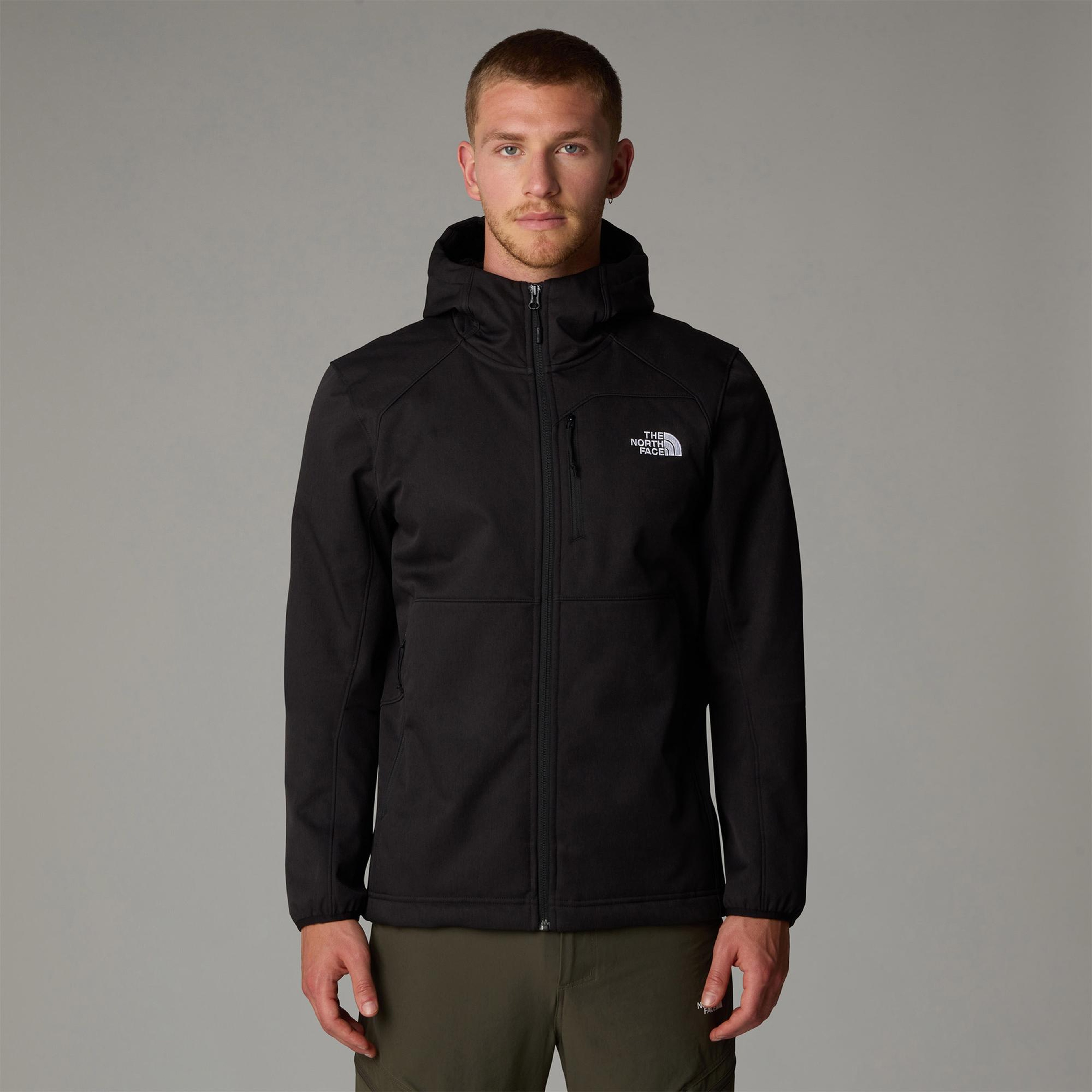 The North Face Quest Hooded Softshell Erkek Siyah Outdoor Kapüşonlu Mont
