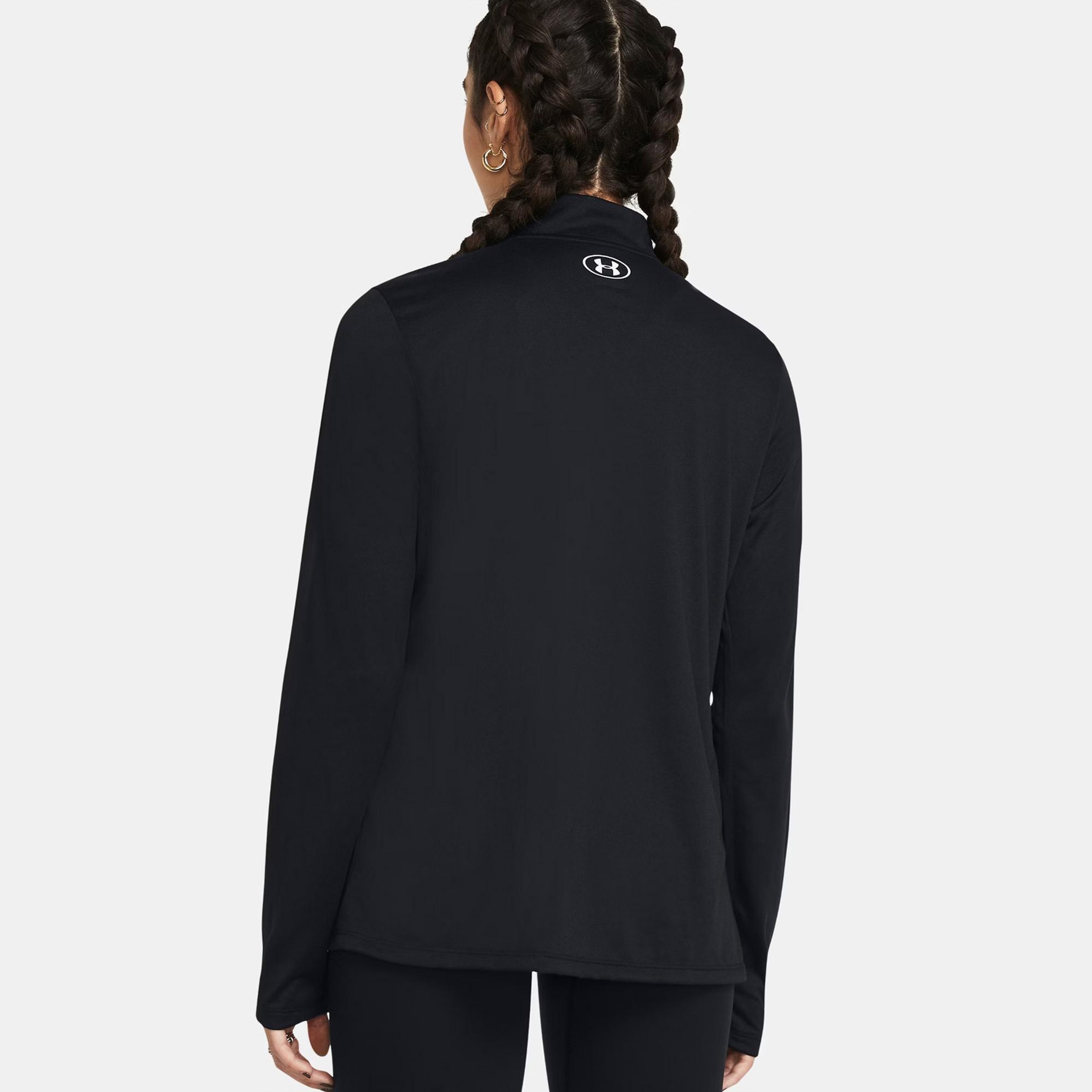 Under Armour Tech 1/2 Zipped Solid Kadın Siyah Antrenman Üstü