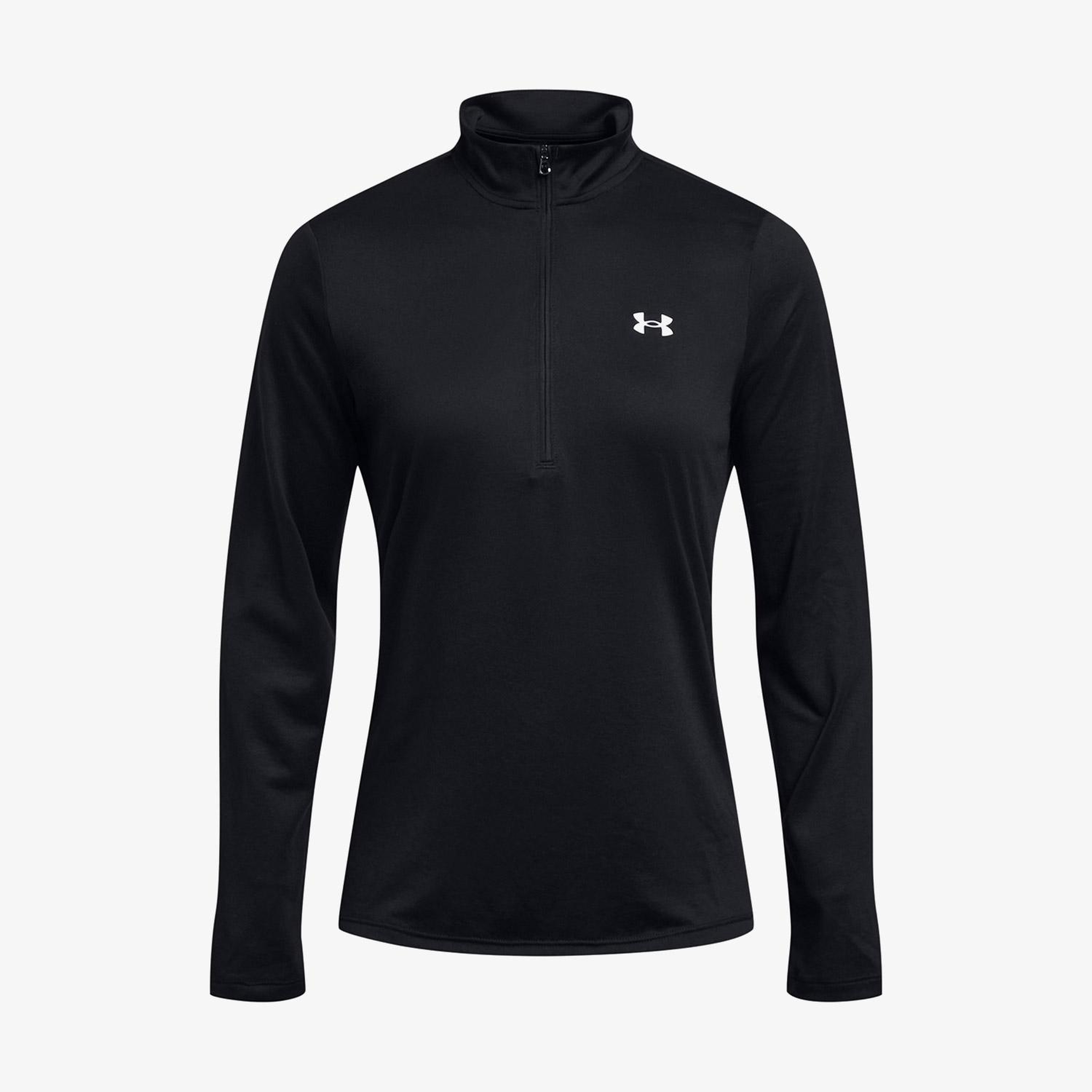 Under Armour Tech 1/2 Zipped Solid Kadın Siyah Antrenman Üstü