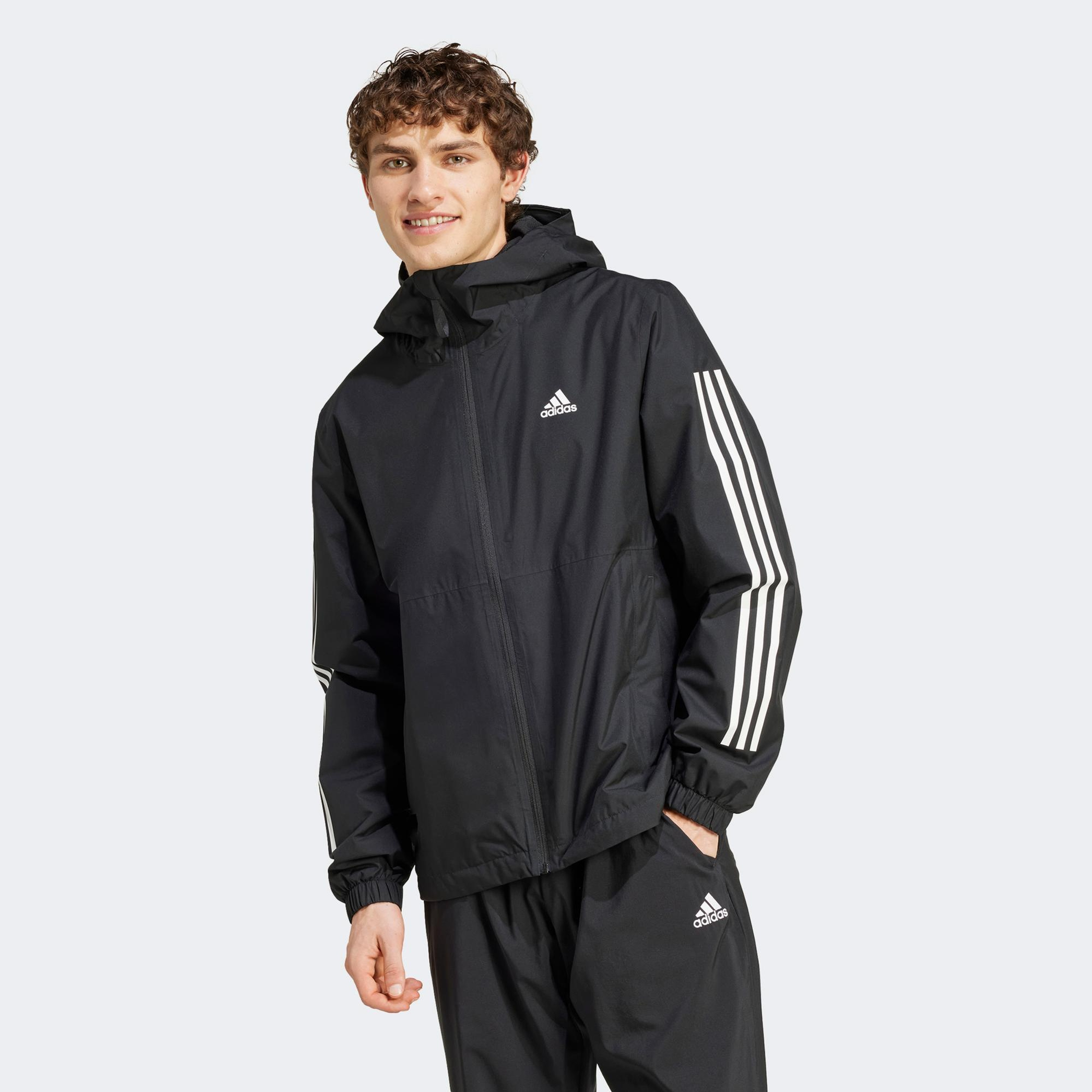 adidas Essentials 3S Erkek Siyah Günlük Ceket