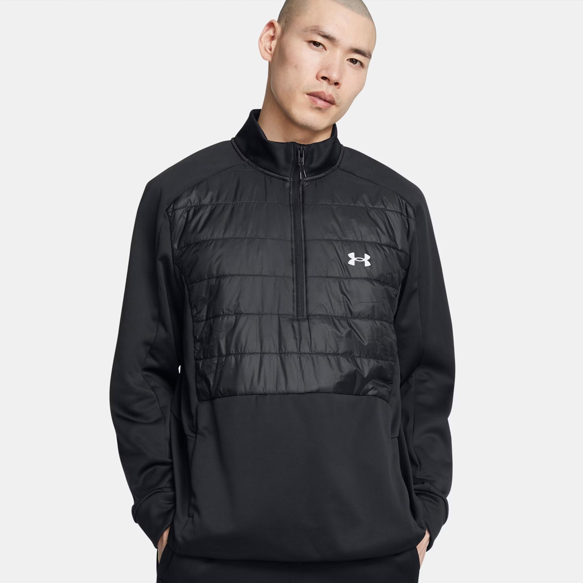Under Armour Fleece Half Zipped Erkek Siyah Günlük Ceket