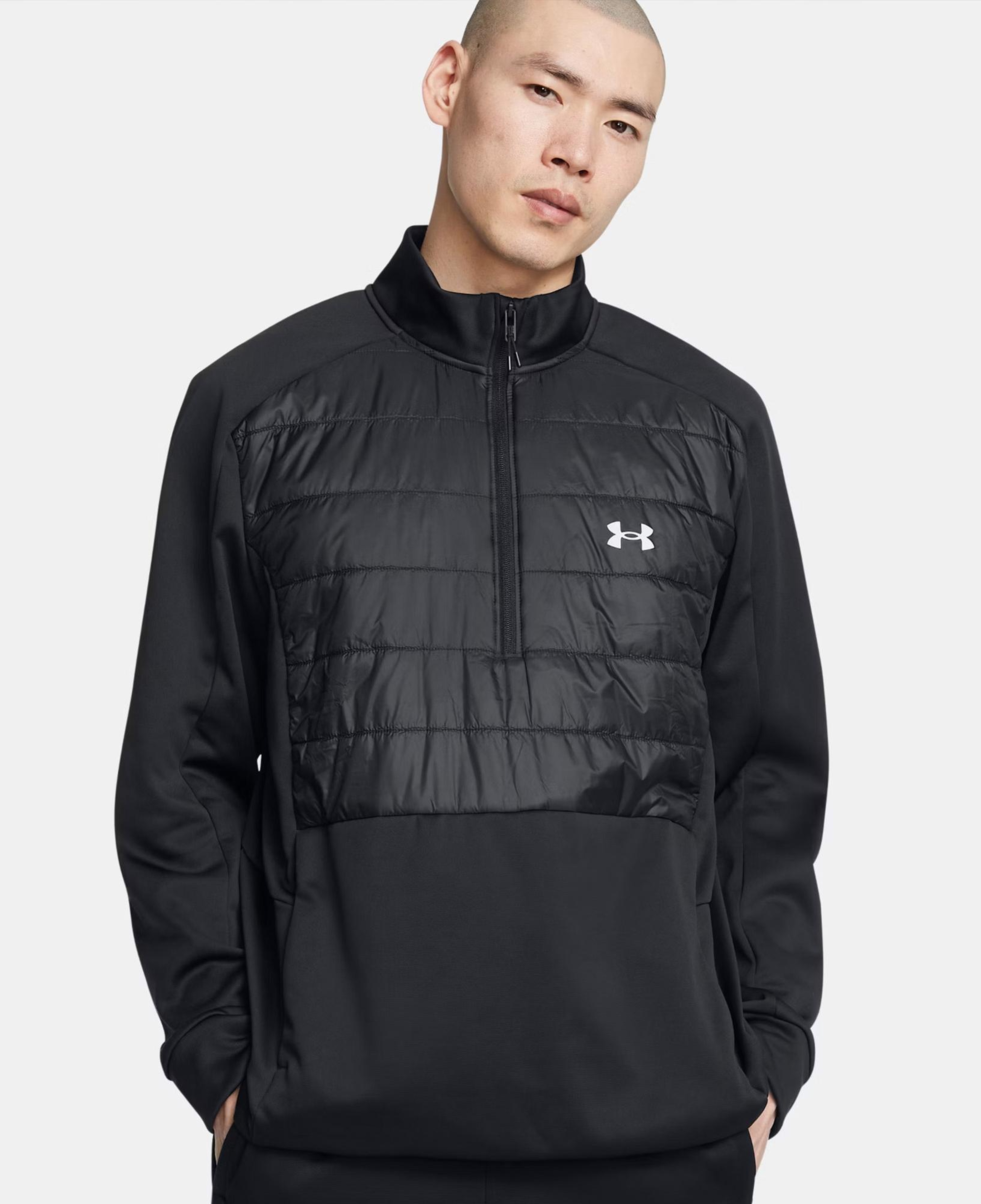 Under Armour Fleece Half Zipped Erkek Siyah Günlük Ceket