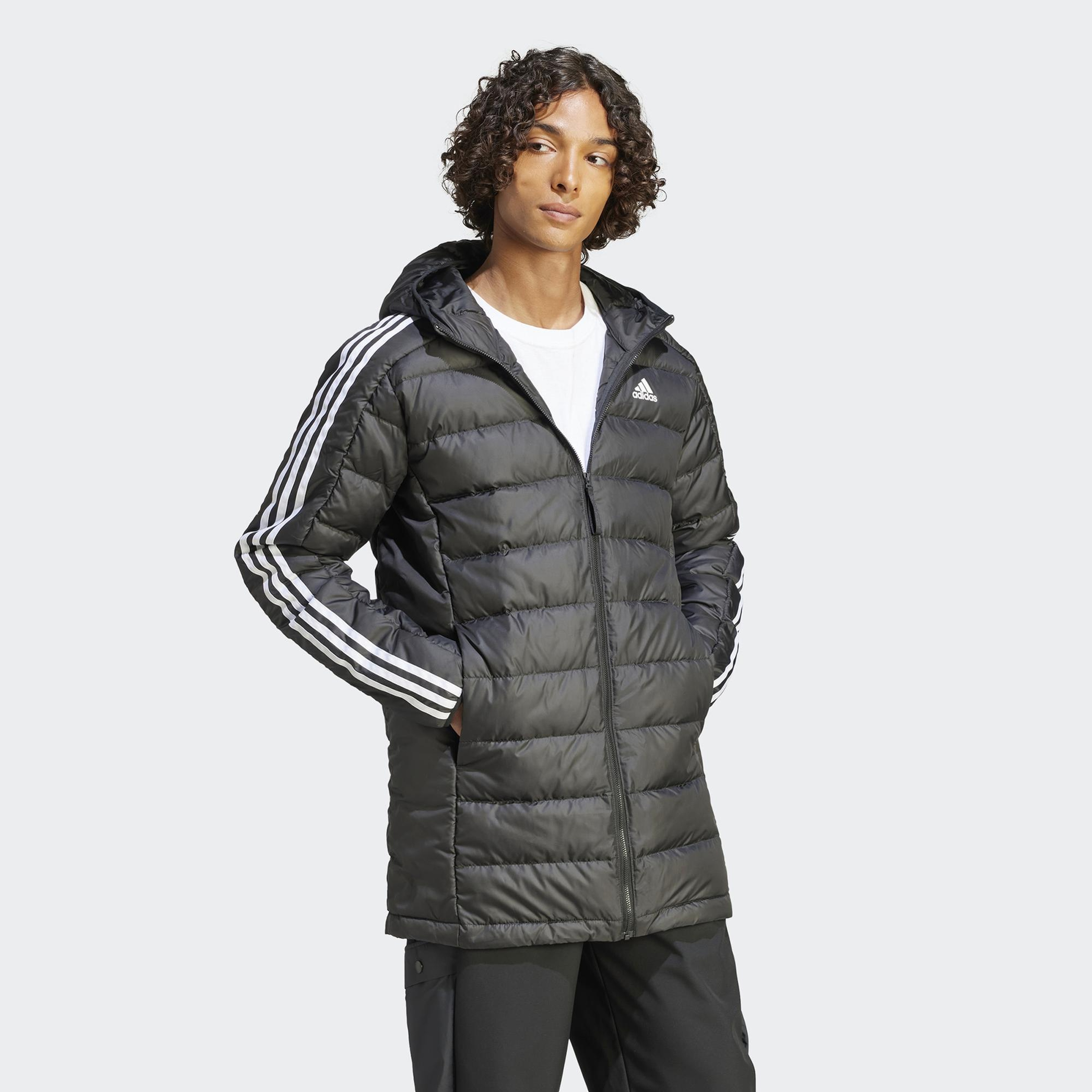 adidas Essentials 3S Light Down Erkek Siyah Outdoor Mont