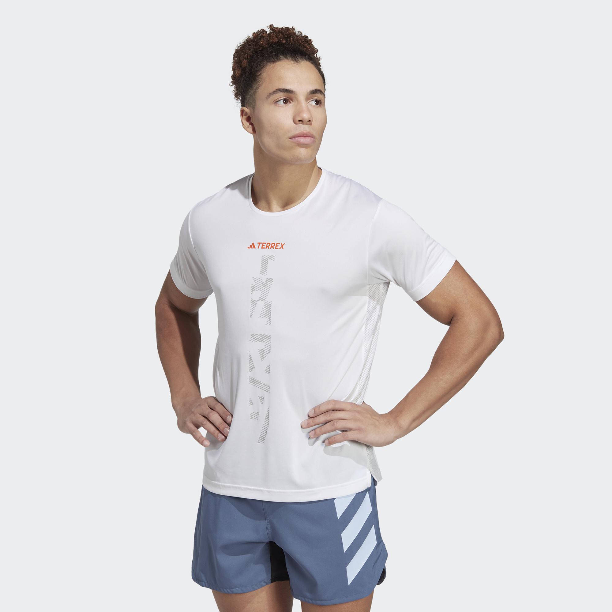 adidas Agravic Trail Erkek Beyaz Koşu T-Shirt