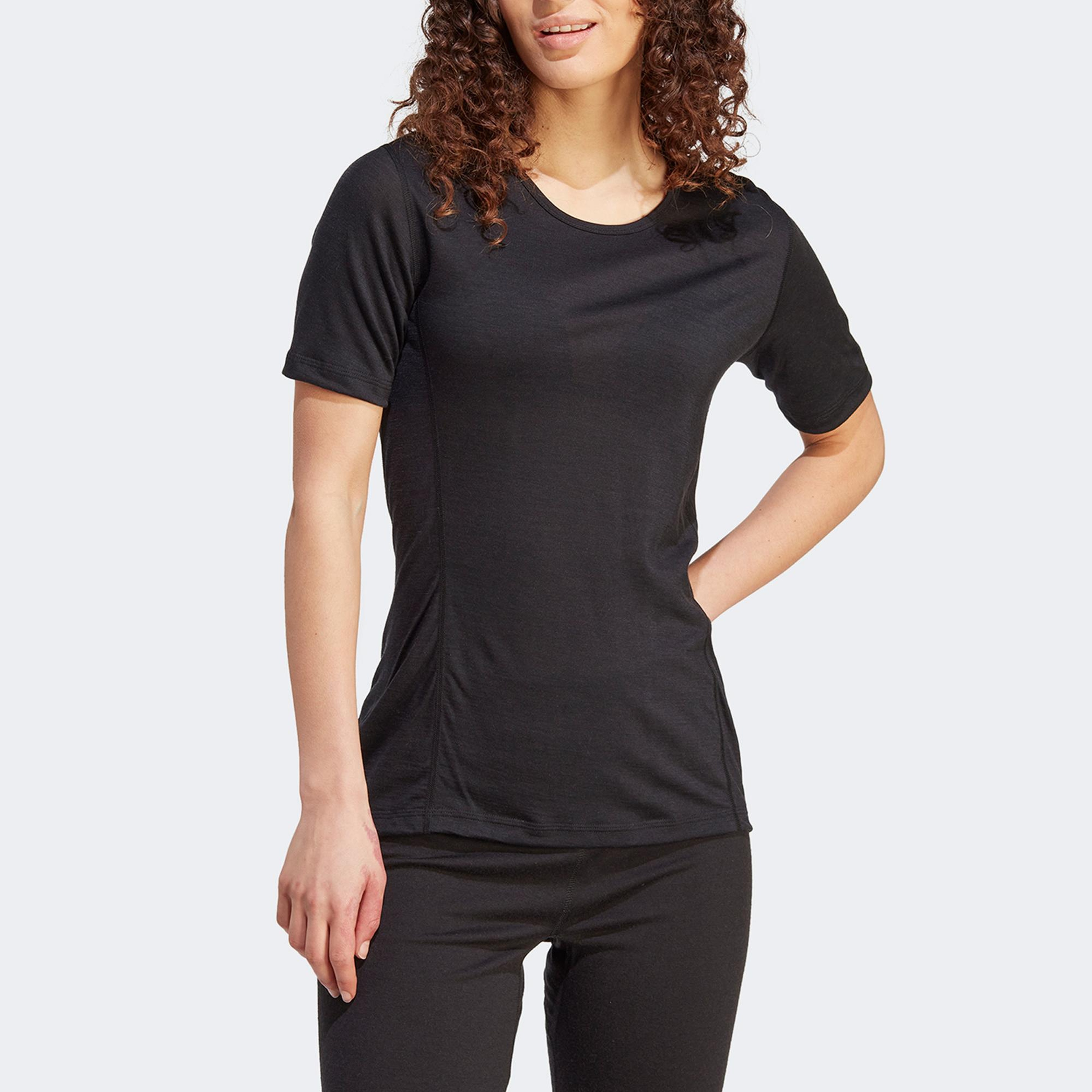 adidas Xperior Merino Kadın Siyah Antrenman T-Shirt