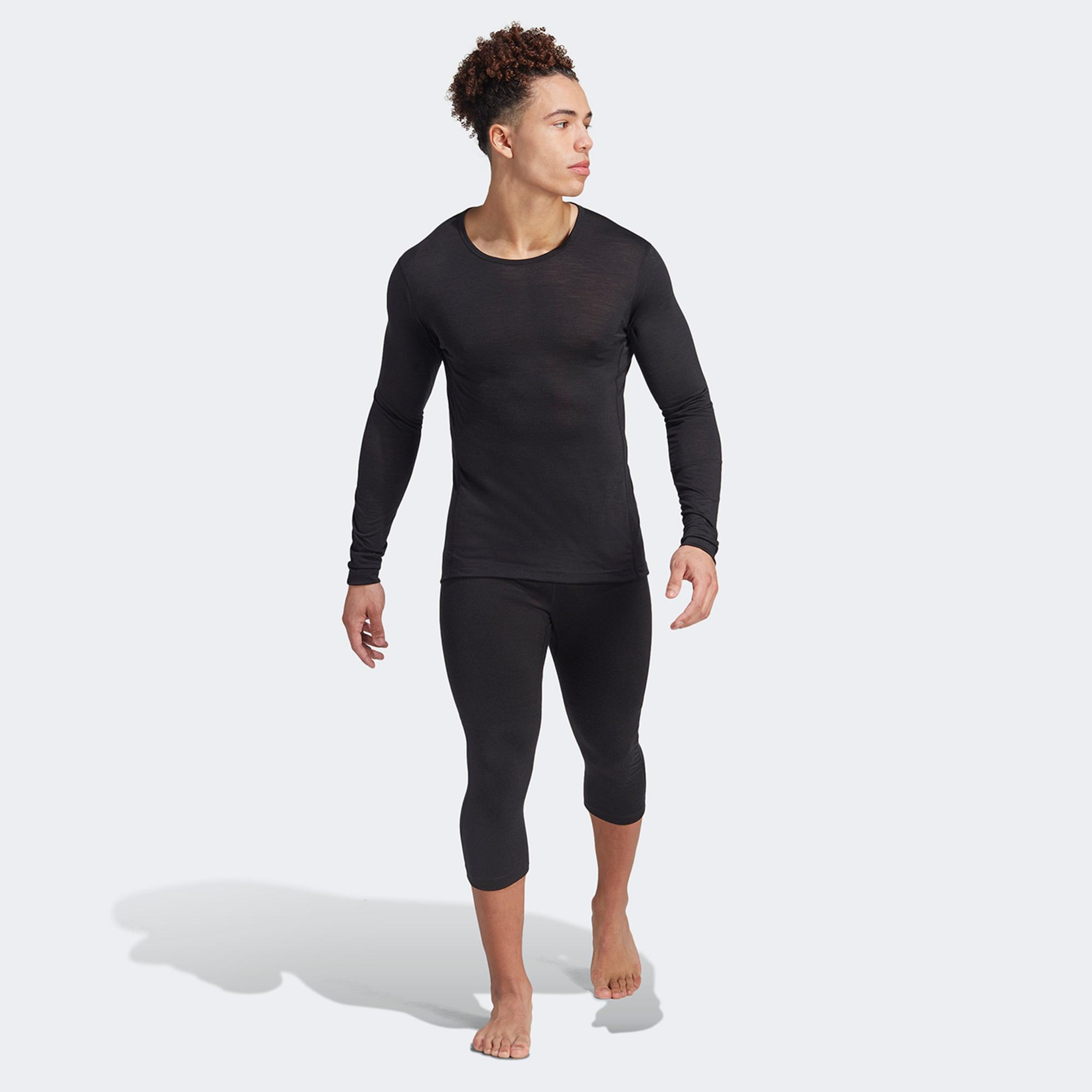 adidas Xperior Merino 150 Midlayer Erkek Siyah Uzun Kollu Antrenman İçliği