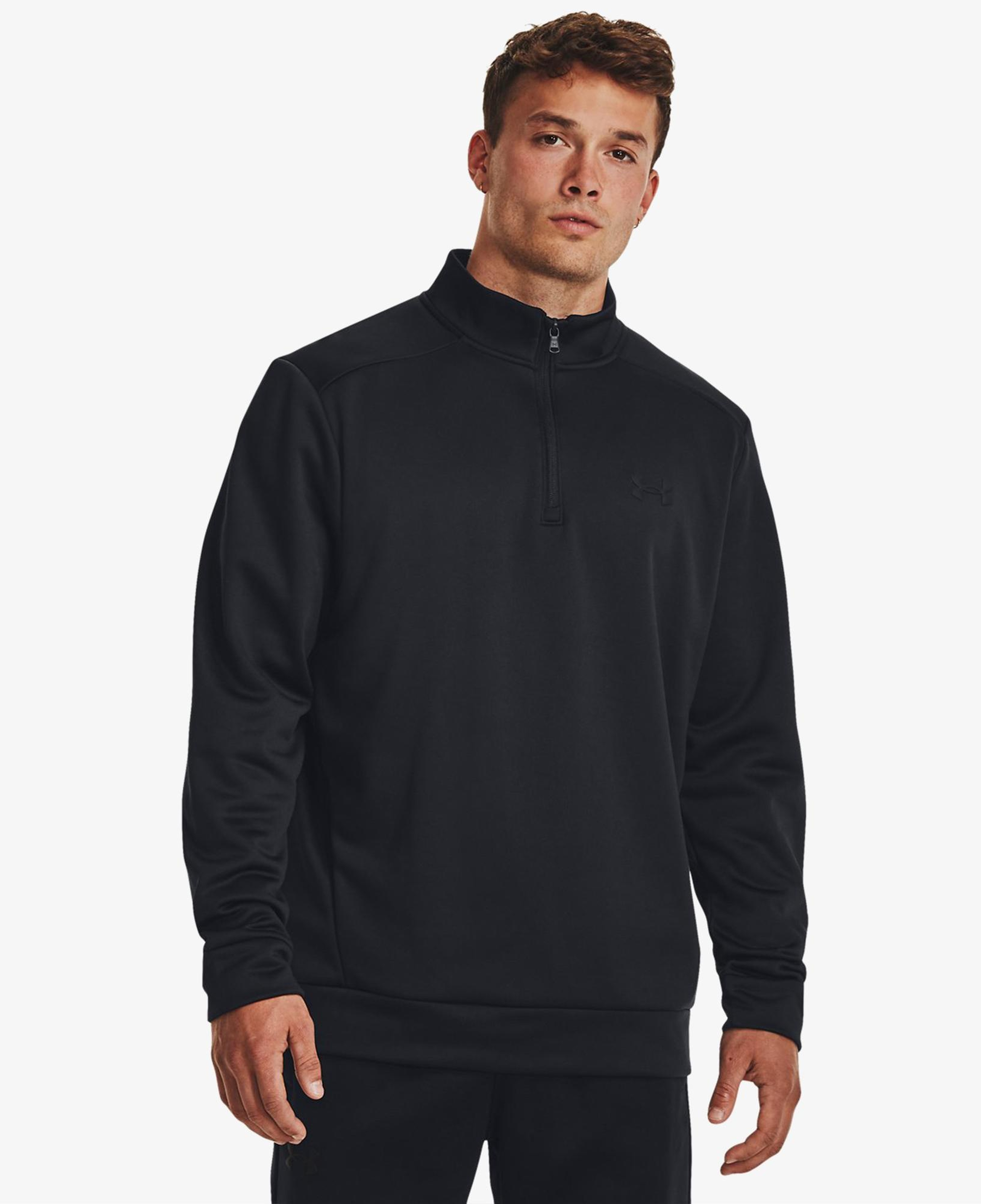 Under Armour Fleece 1/4 Zip Erkek Siyah Günlük Sweatshirt