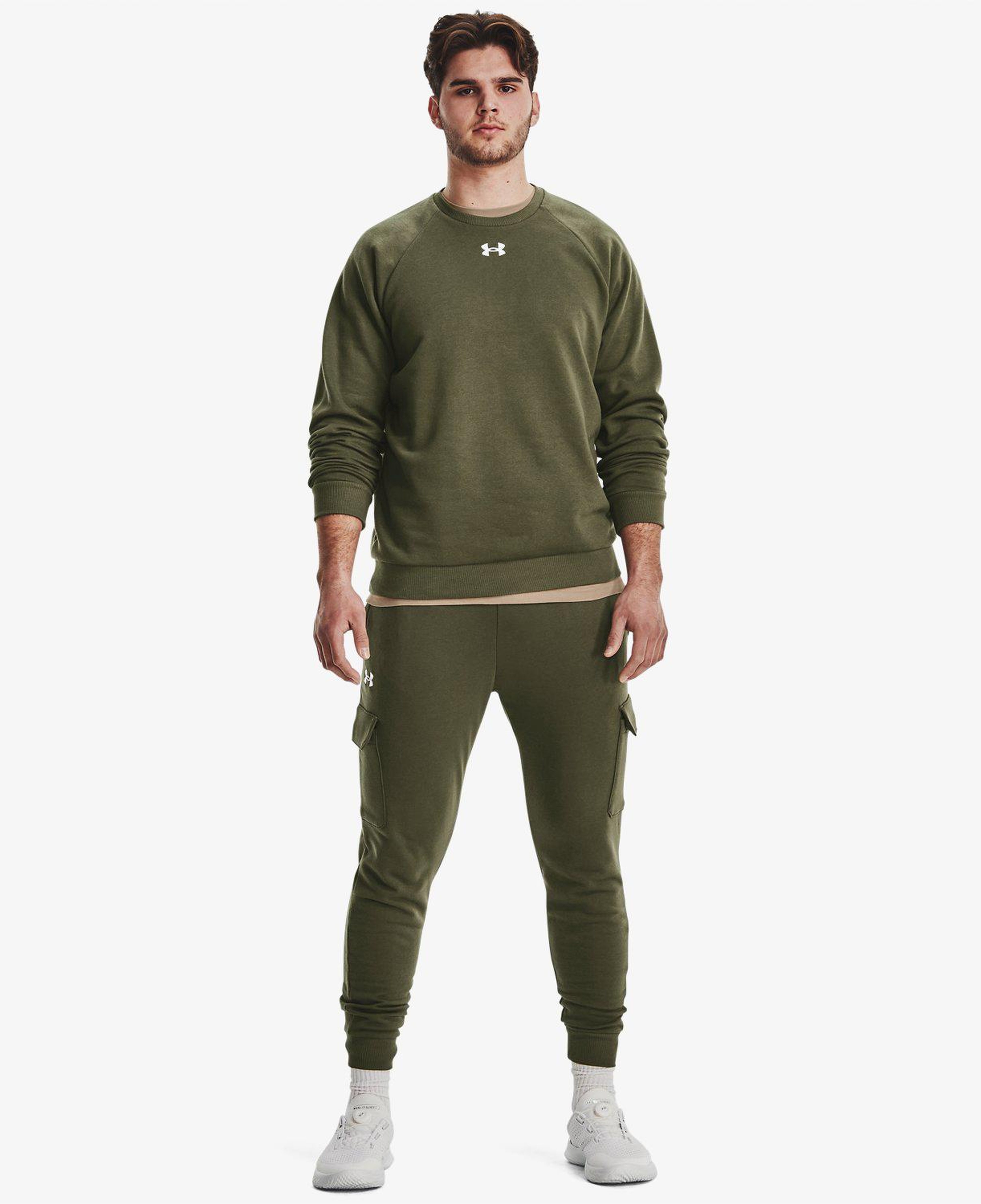 Under Armour Rival Fleece Erkek Yeşil Günlük Sweatshirt