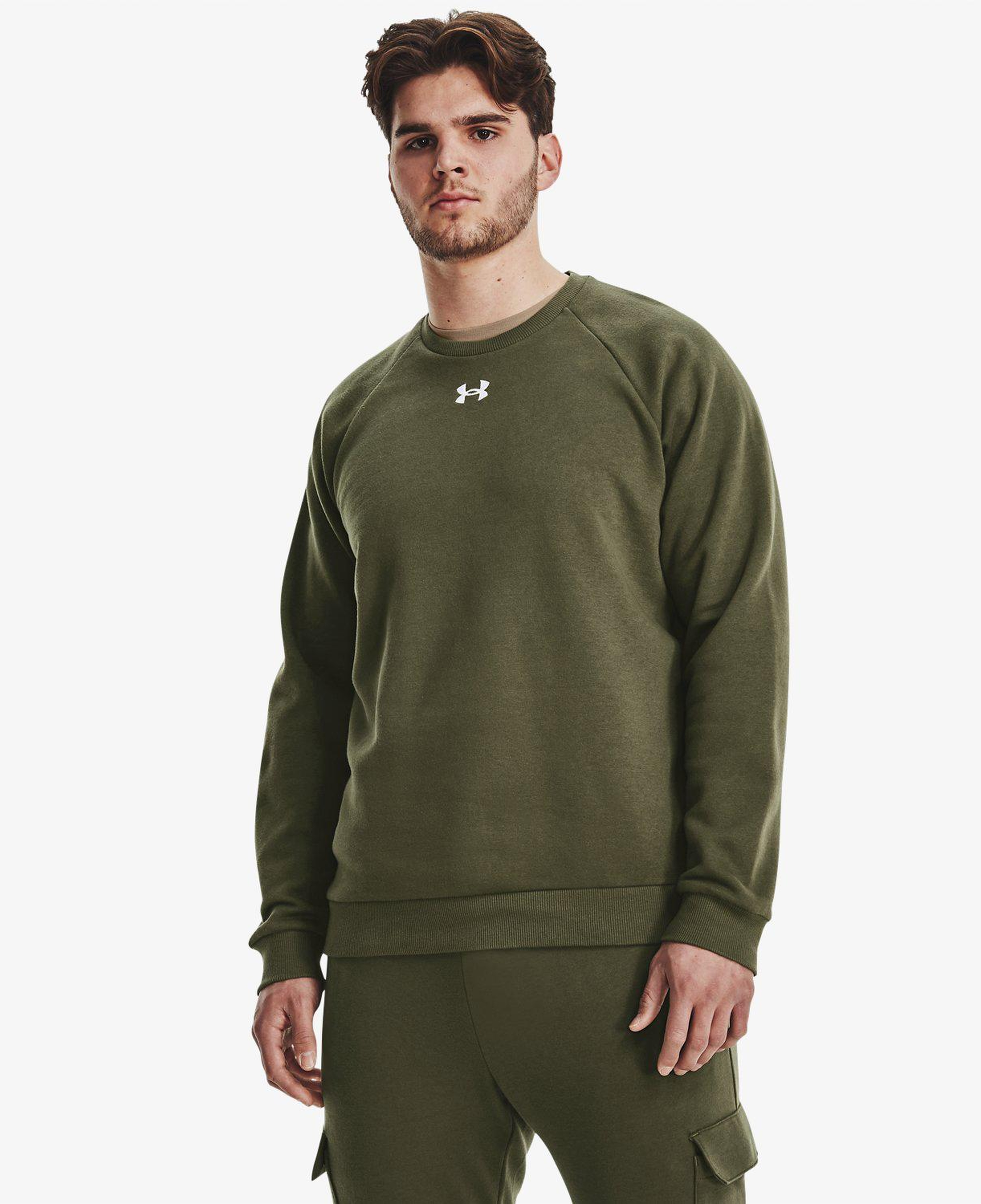 Under Armour Rival Fleece Erkek Yeşil Günlük Sweatshirt