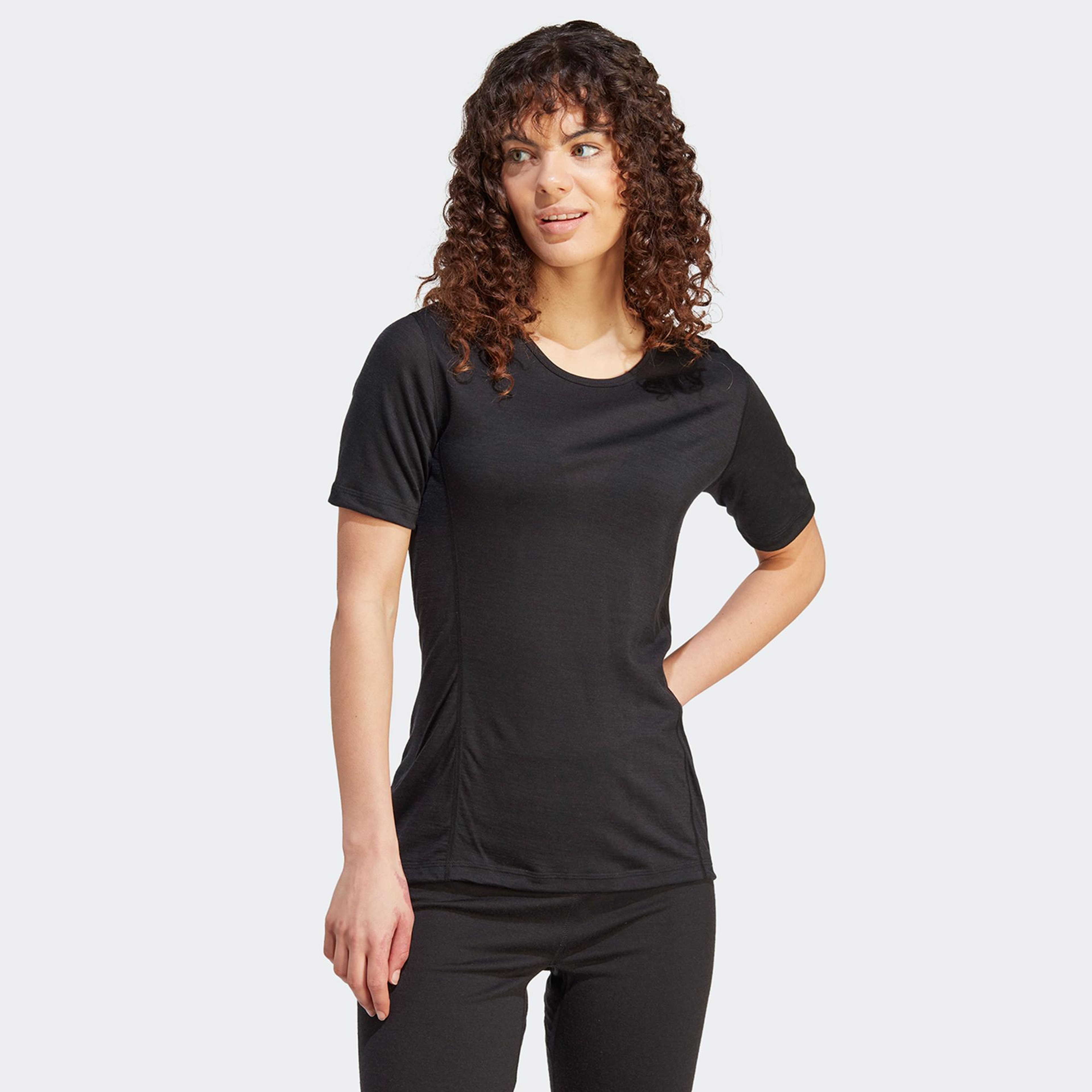 adidas Xperior Merino Kadın Siyah Antrenman T-Shirt