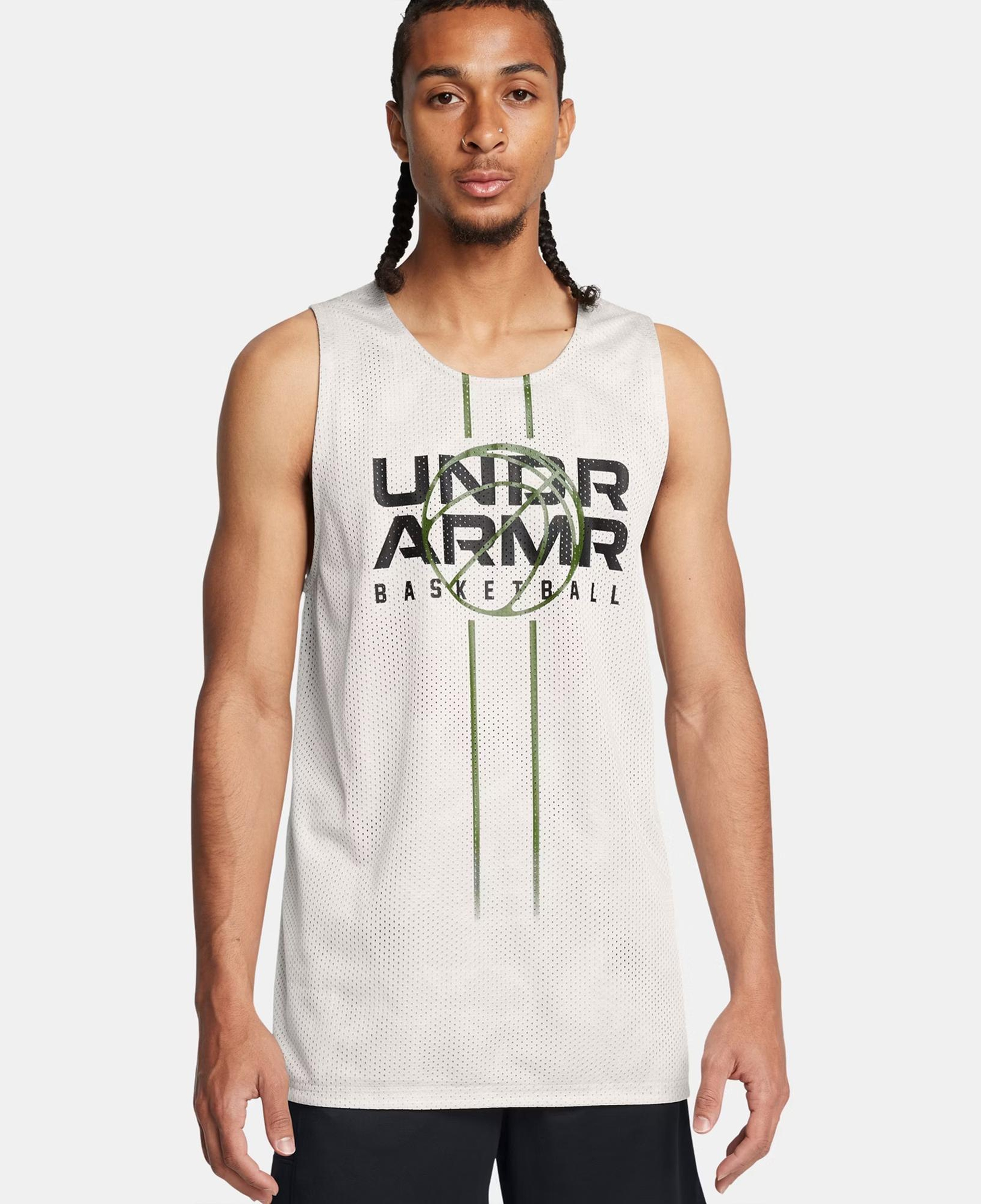 Under Armour Zone Çit Taraflı Erkek Beyaz Antrenman Atlet