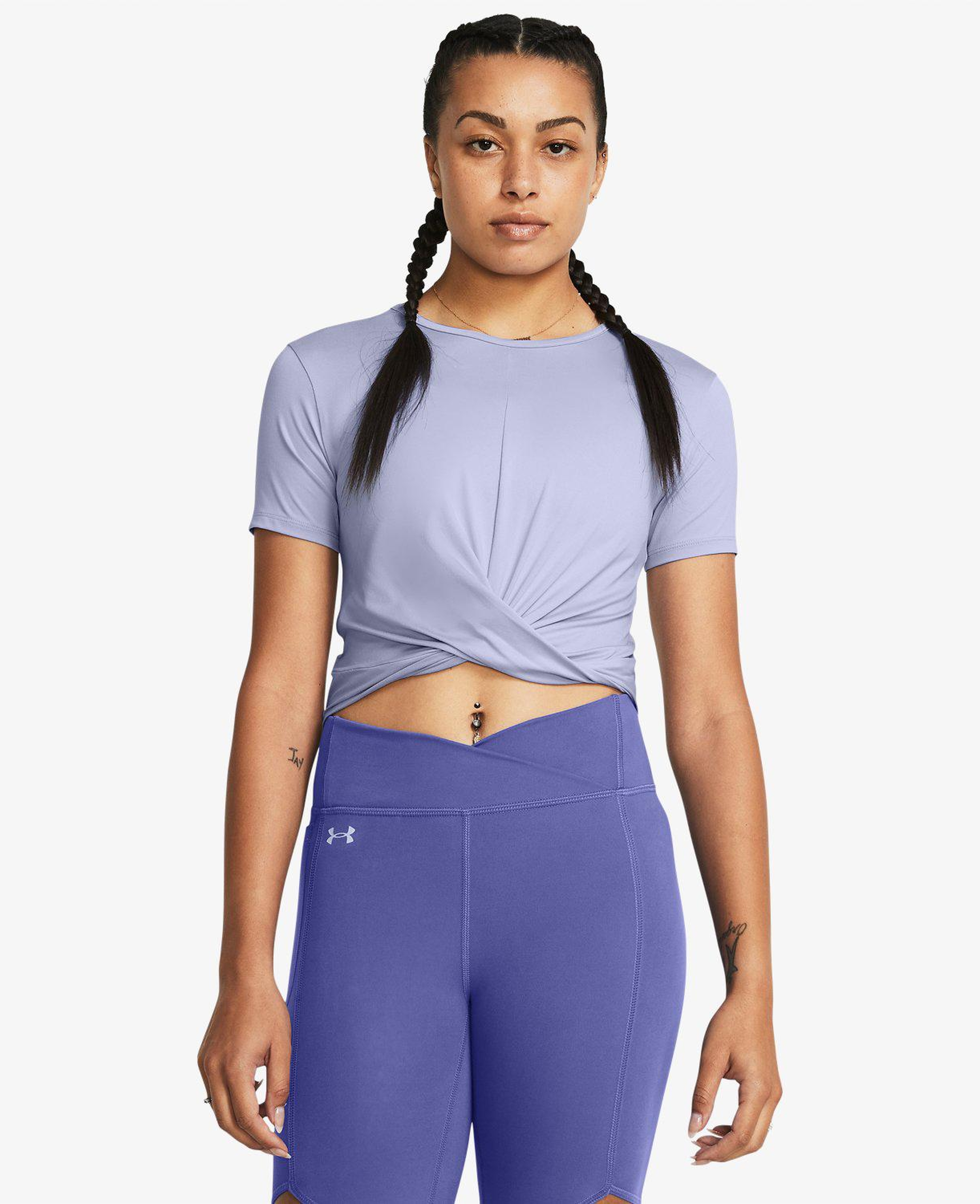 Under Armour Motion Crossover Kadın Mor Antrenman T-Shirt