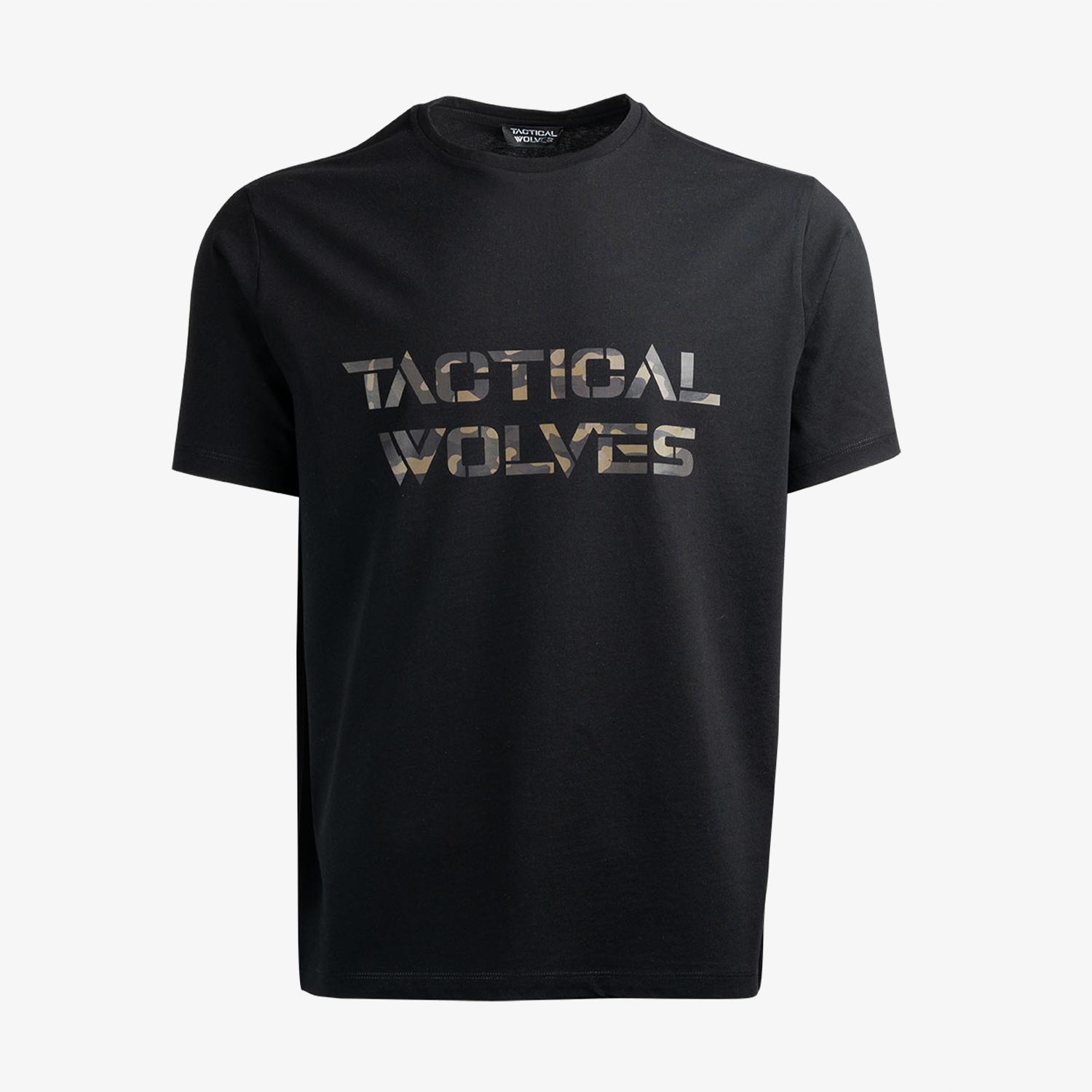 Tactical Wolves Classic Erkek Siyah T-Shirt