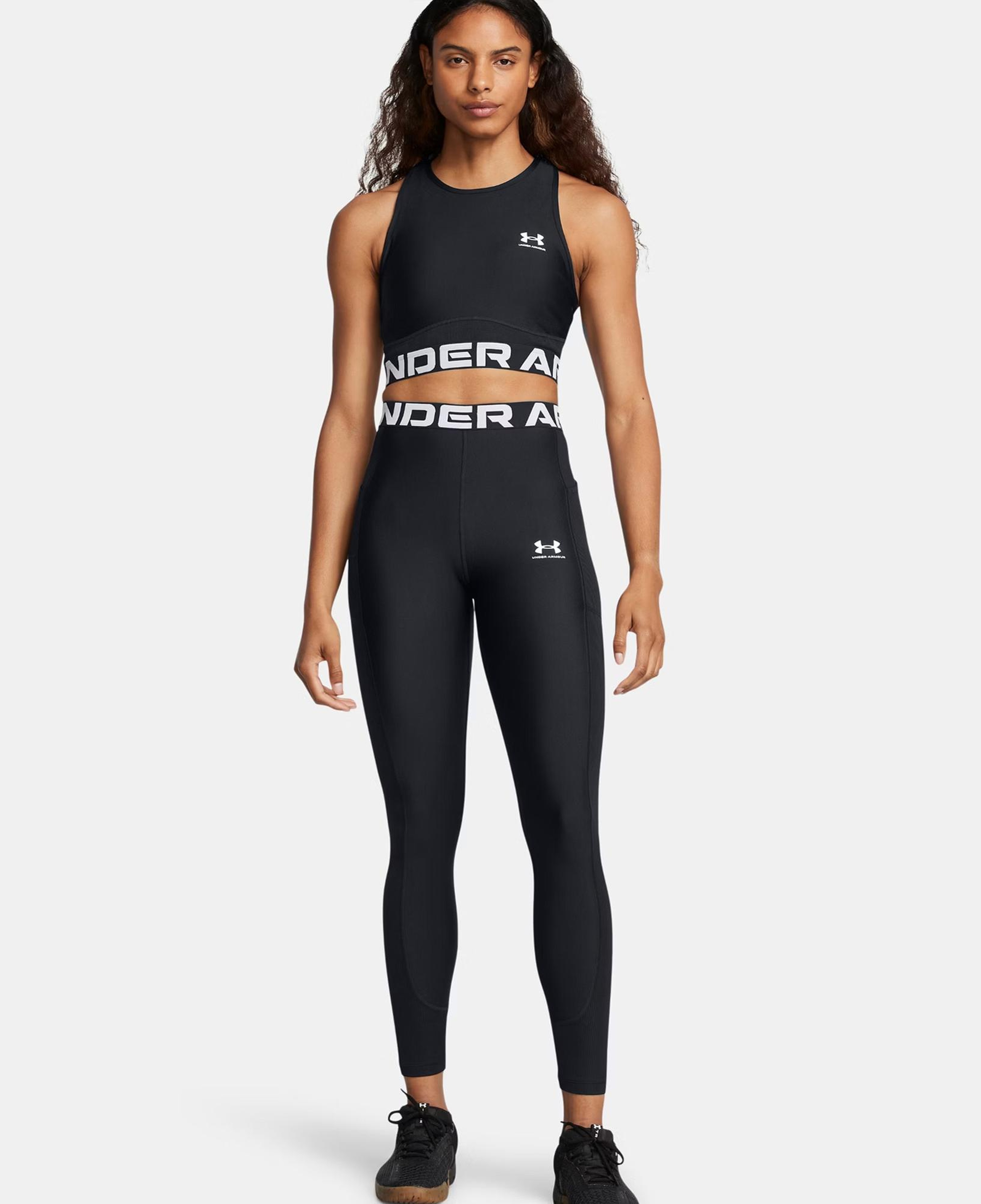 Under Armour Heat Gear Rib Kadın Siyah Antrenman Tayt