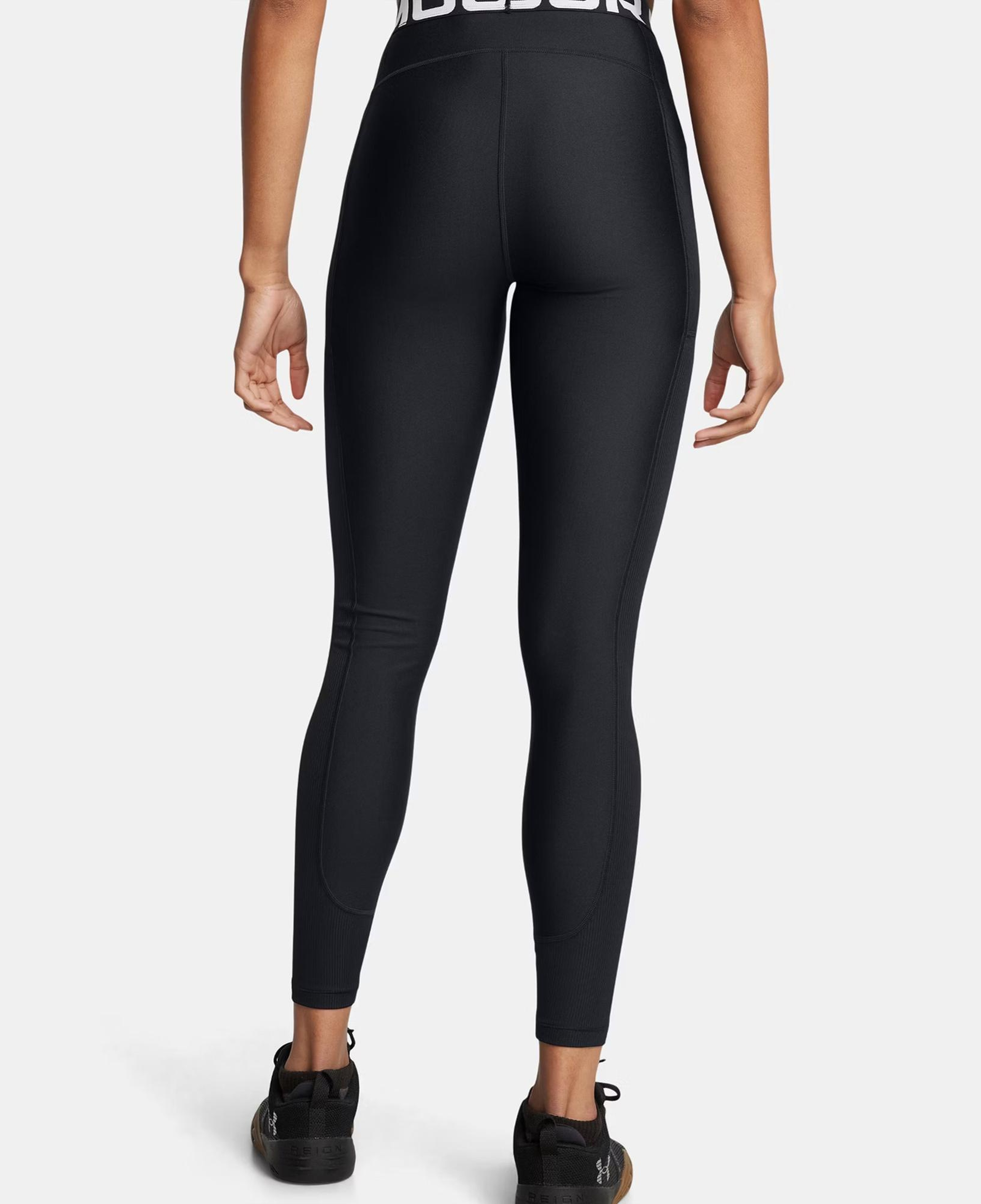 Under Armour Heat Gear Rib Kadın Siyah Antrenman Tayt