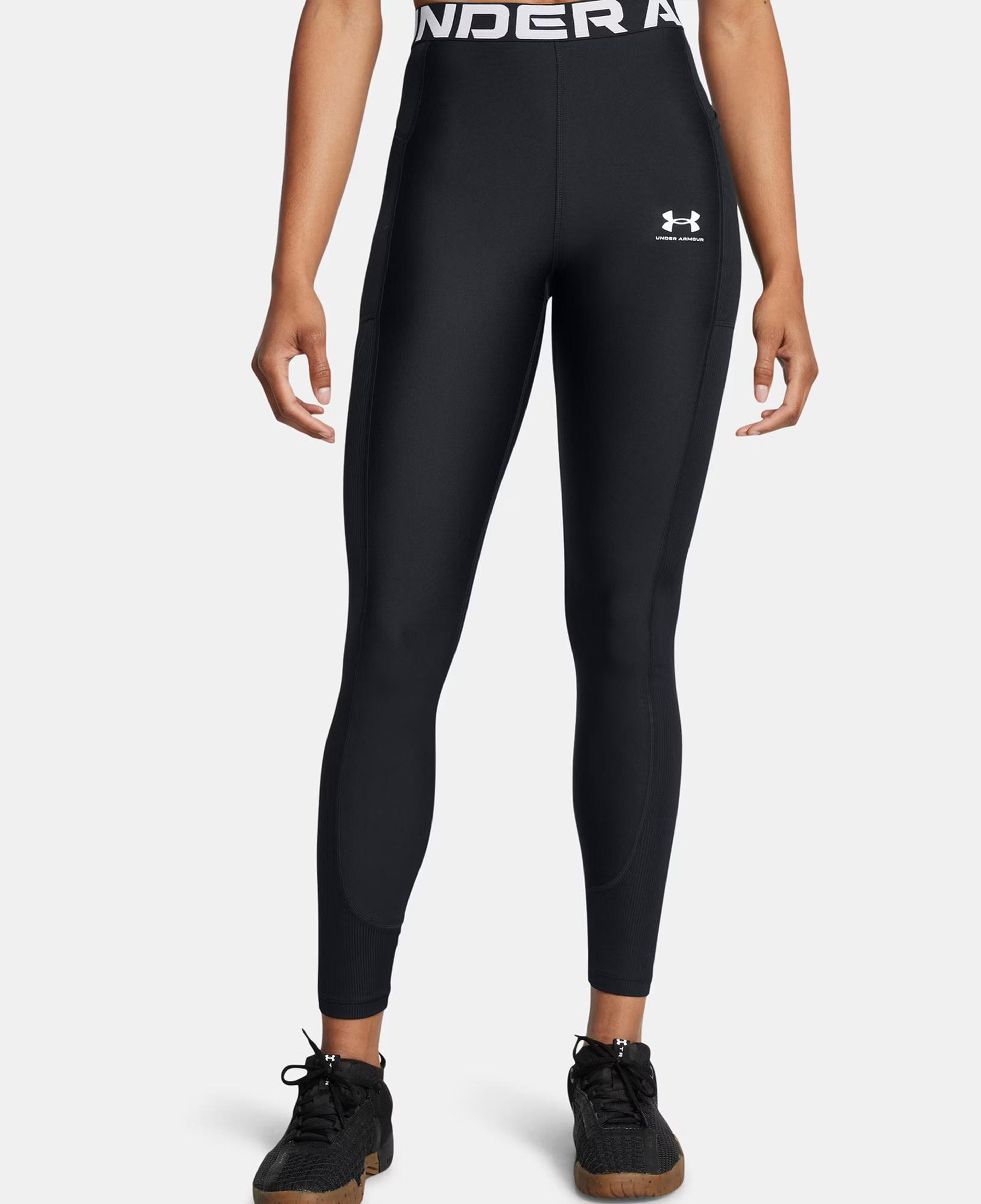 Under Armour Heat Gear Rib Kadın Siyah Antrenman Tayt