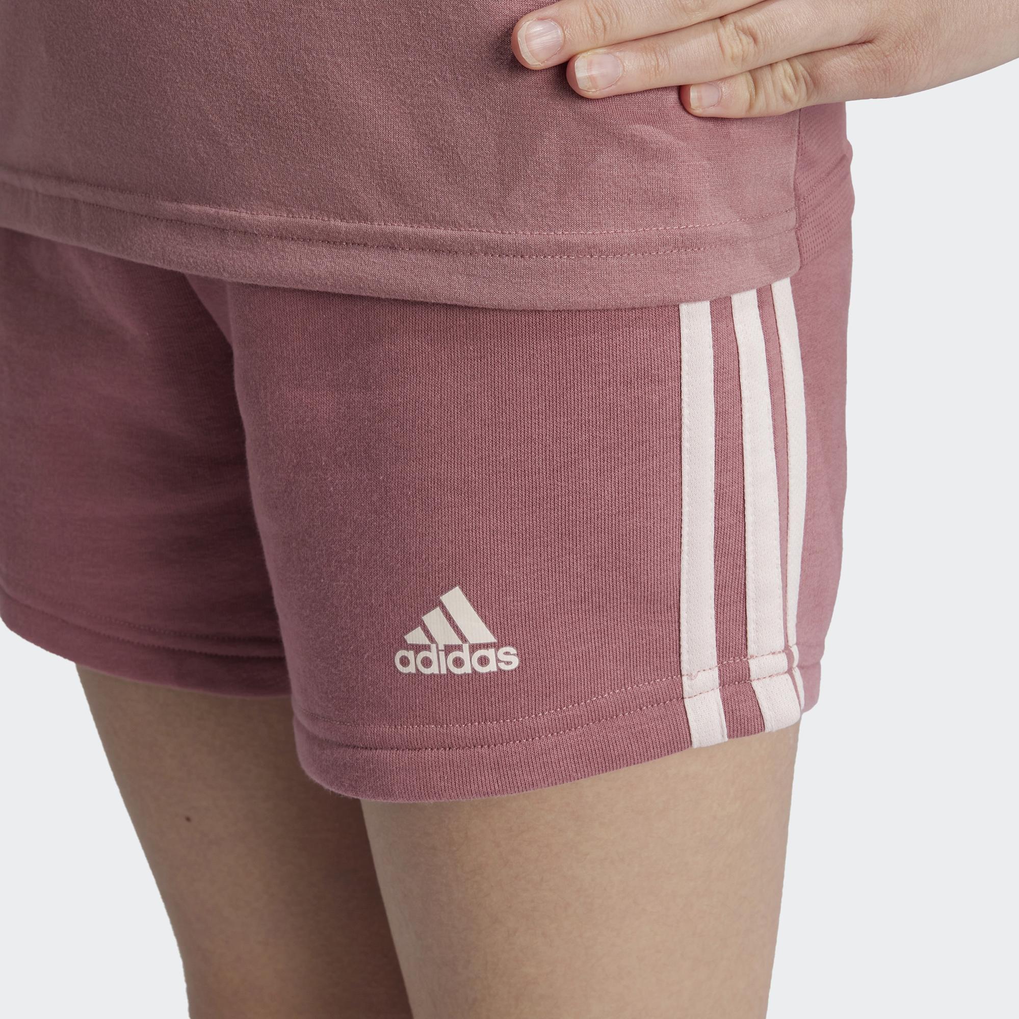 adidas Essentials 3 Stripes Çocuk Pembe Günlük Şort