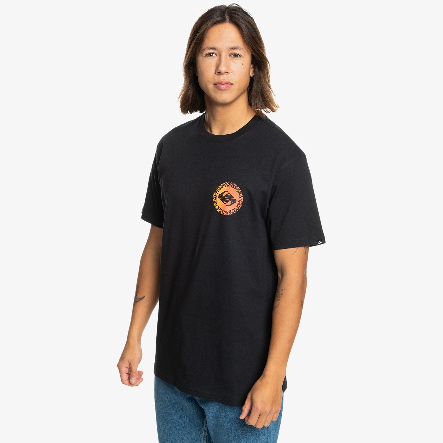 Quiksilver Long Fade Erkek Siyah Günlük T-Shirt