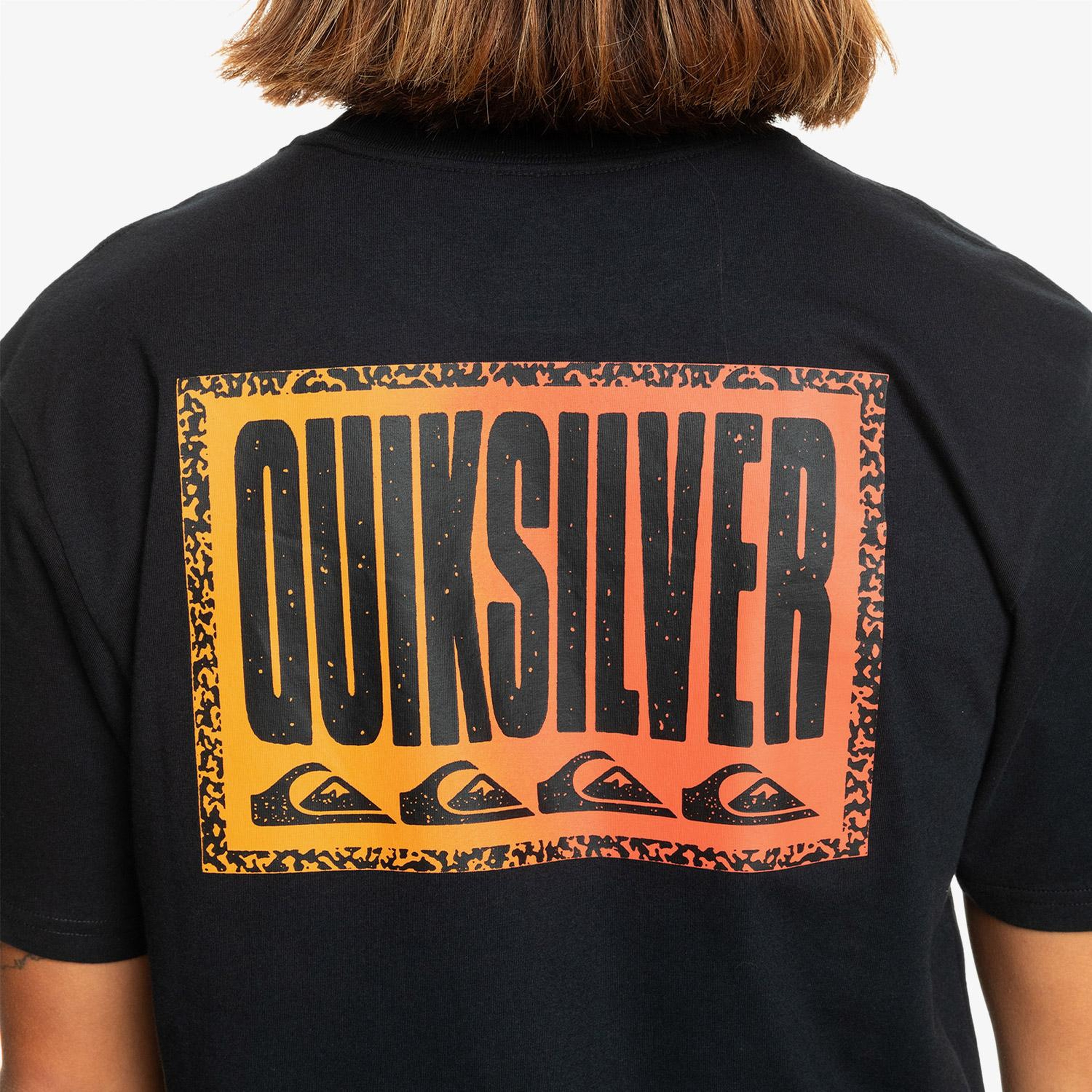 Quiksilver Long Fade Erkek Siyah Günlük T-Shirt