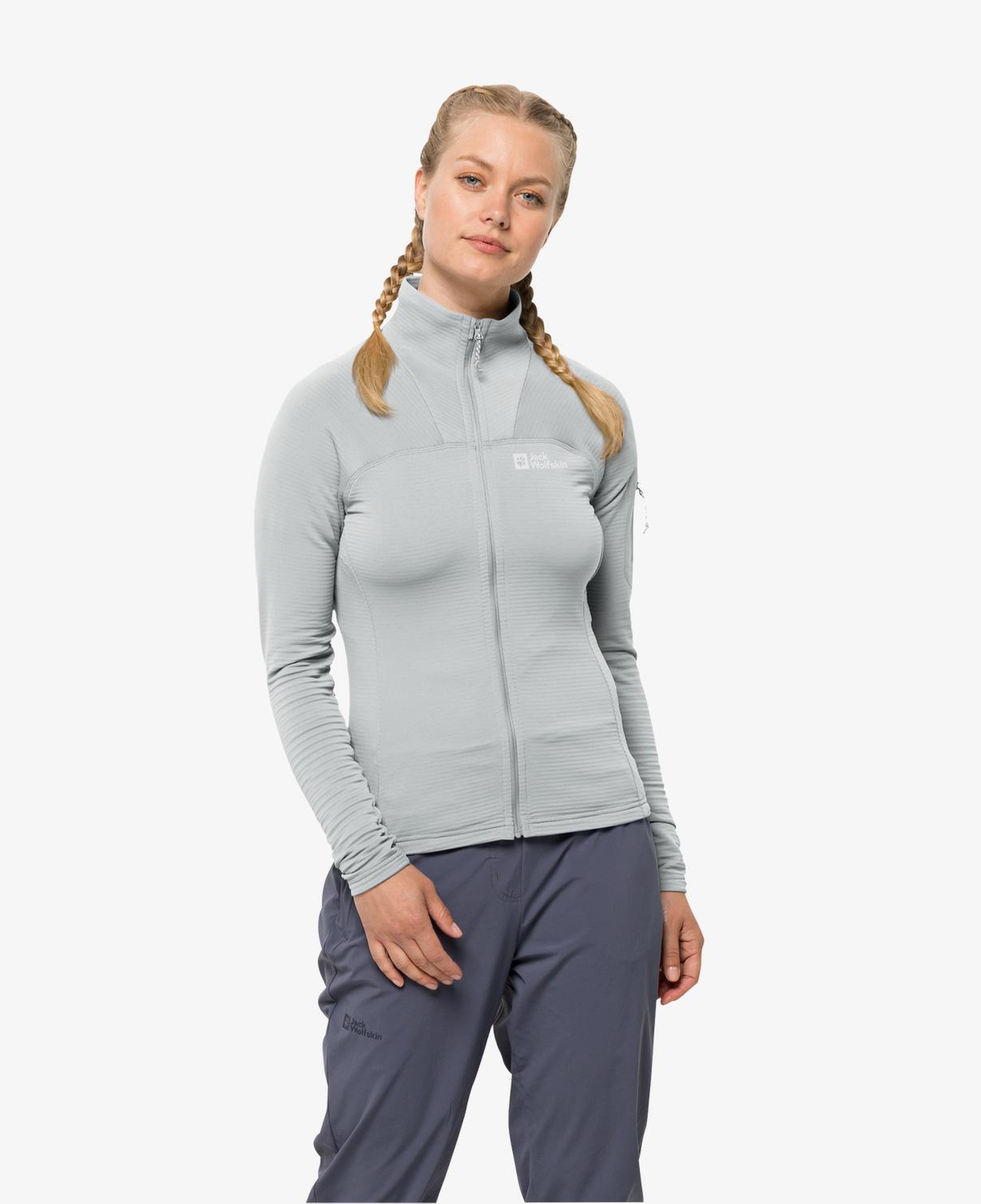 Jack Wolfskin Prelight Fz Kadın Gri Eşofman Üstü