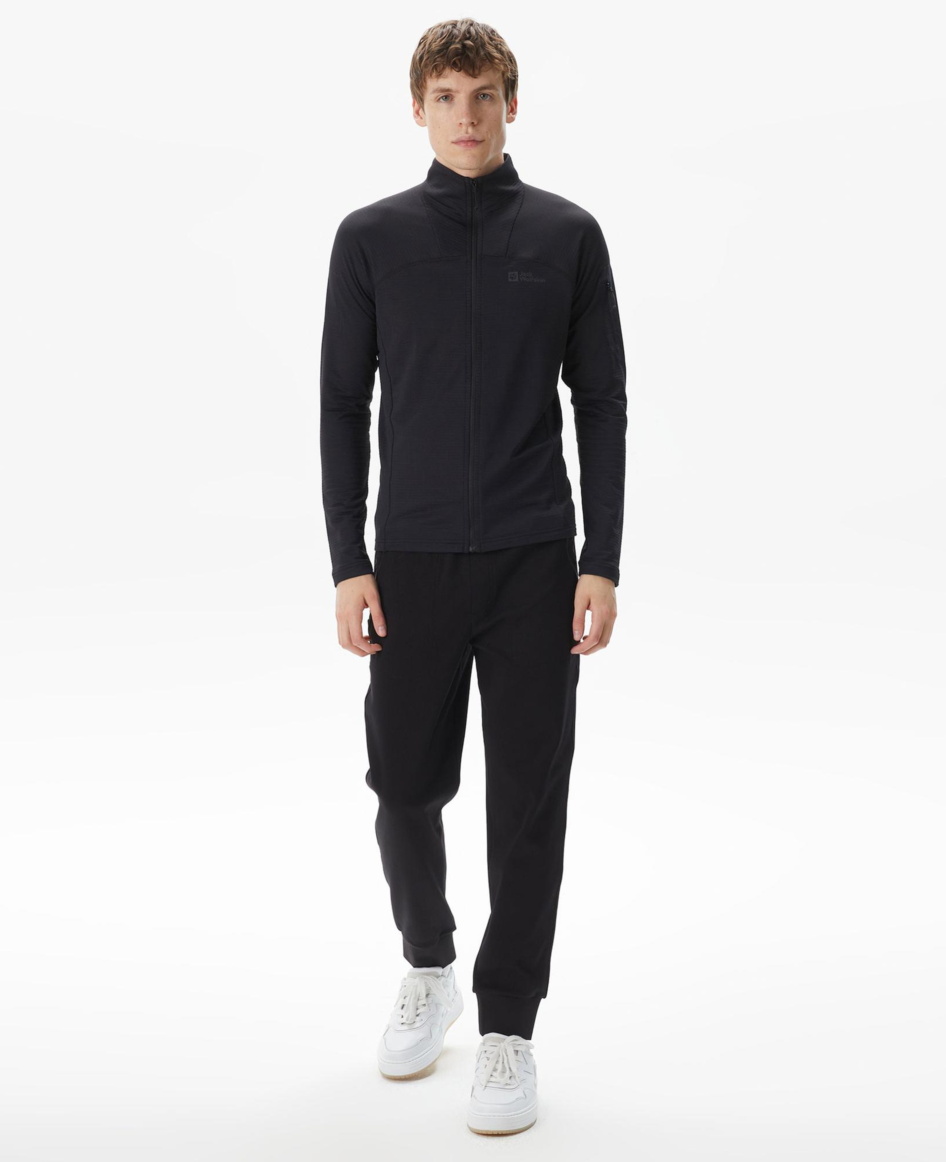 Jack Wolfskin Prelight FZ Erkek Siyah Sweatshirt