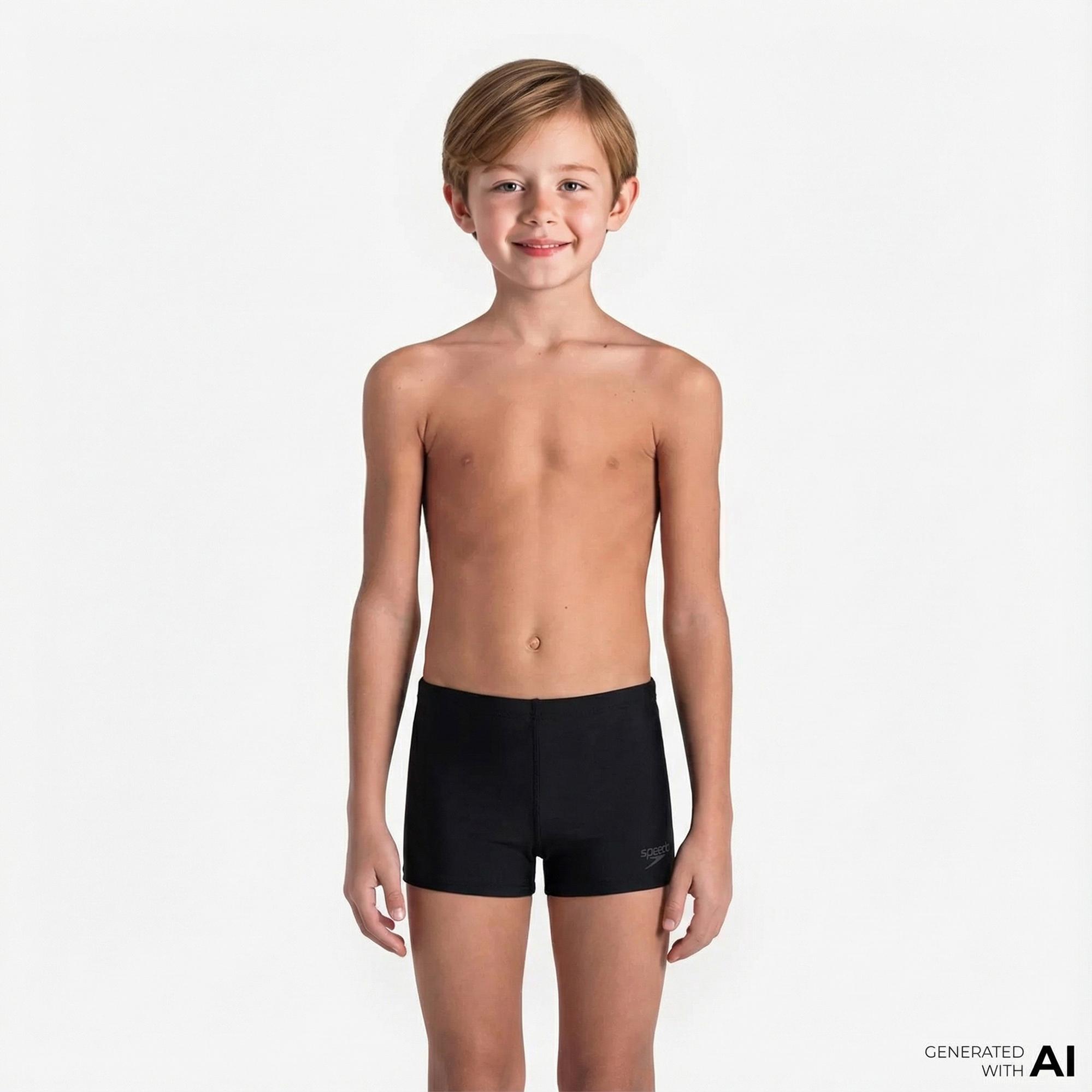 Speedo Endurance Plus Çocuk Siyah Yüzücü Mayosu