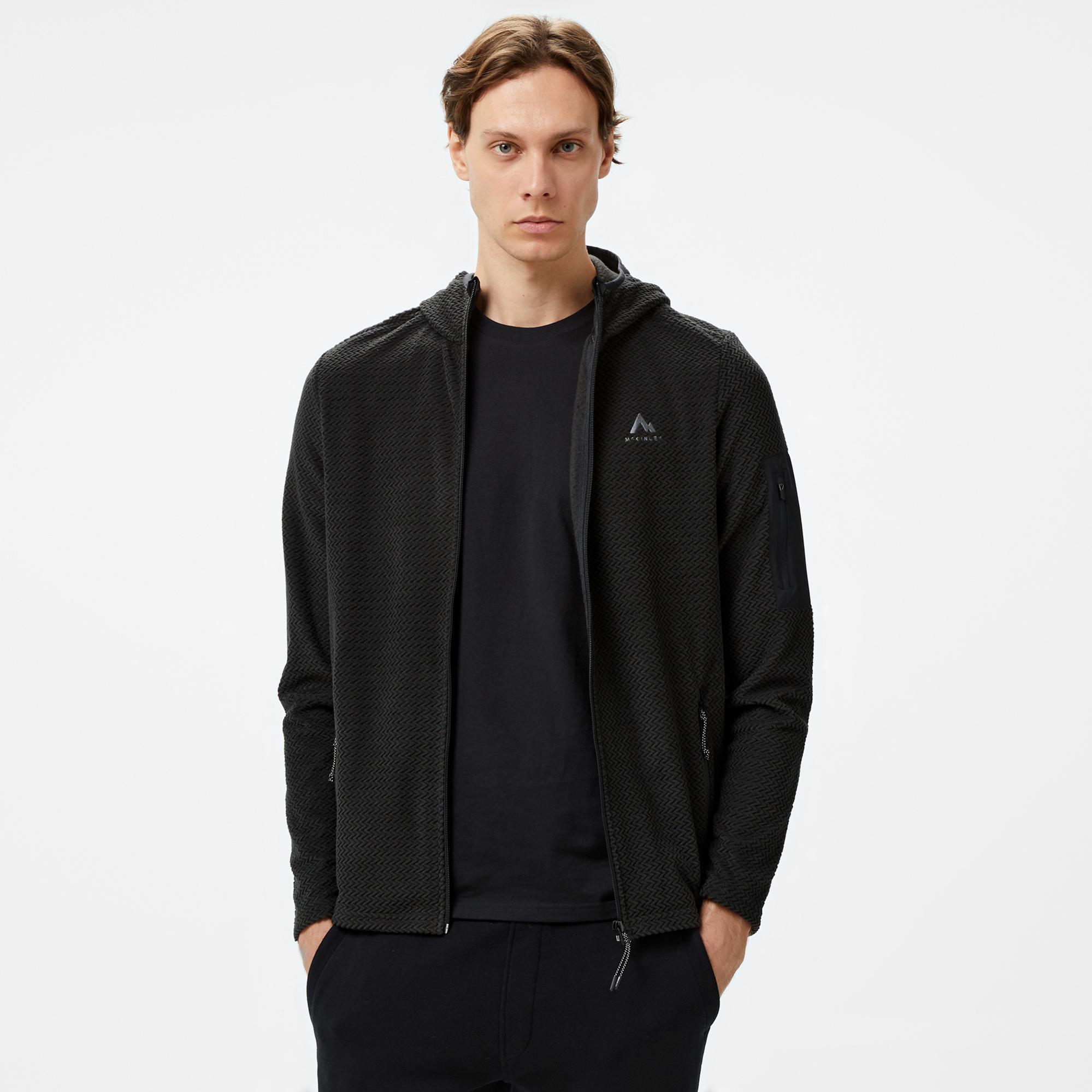McKinley Hucture II Fz Erkek Siyah Outdoor Sweatshirt