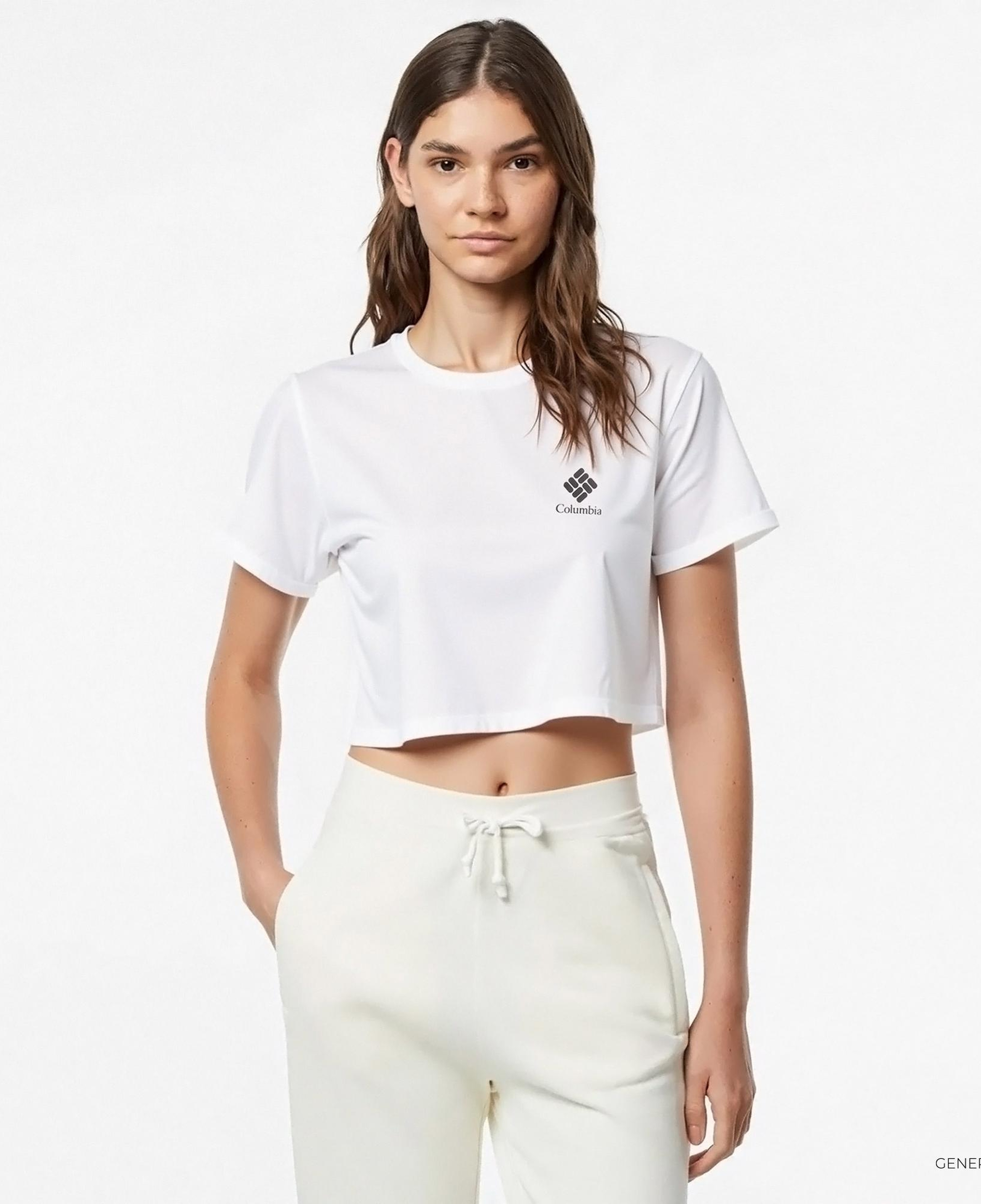 Columbia CSC Framed Halftone Kadın Beyaz Günlük T-Shirt