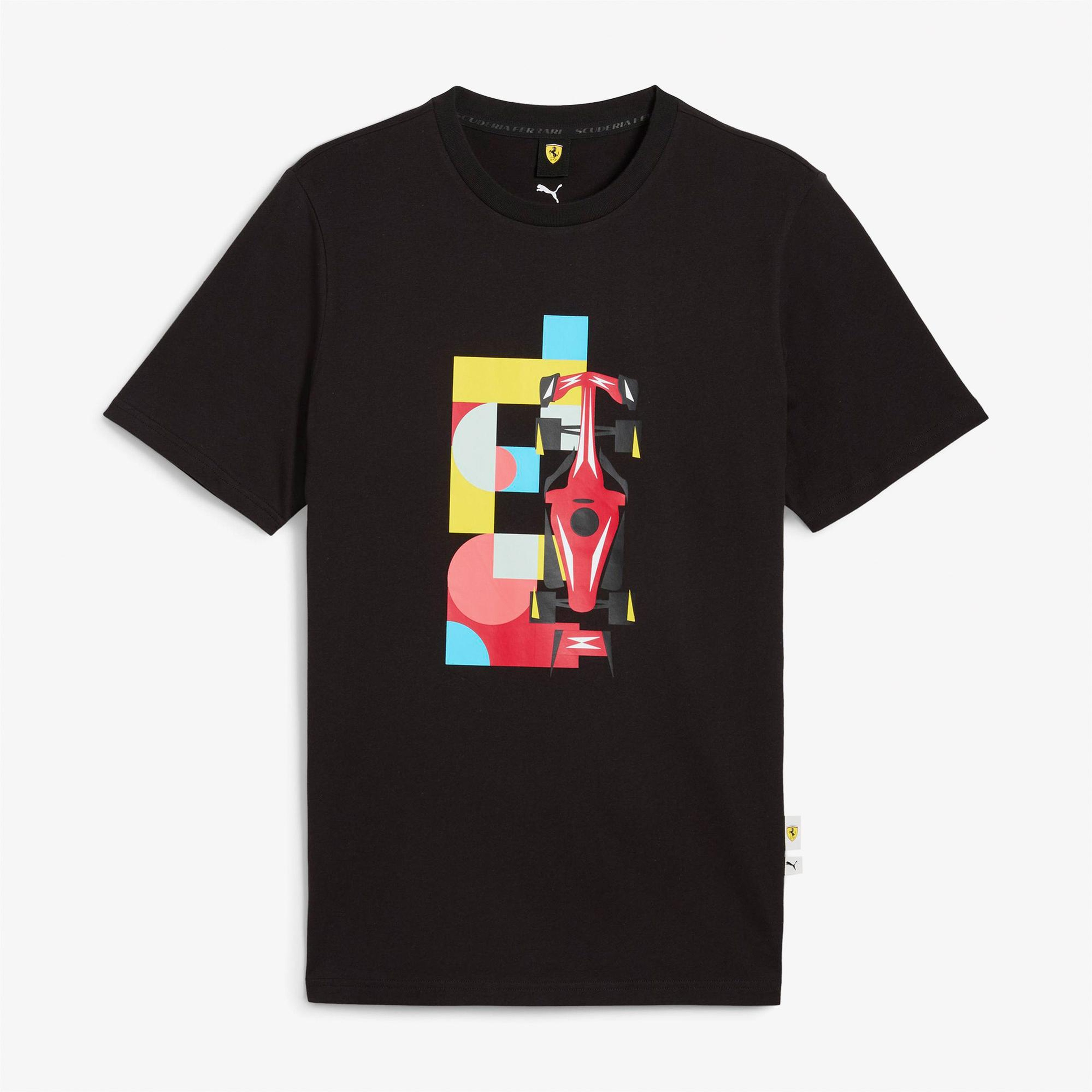 Puma Ferrari Race Graphic 2 Erkek Siyah T-Shirt
