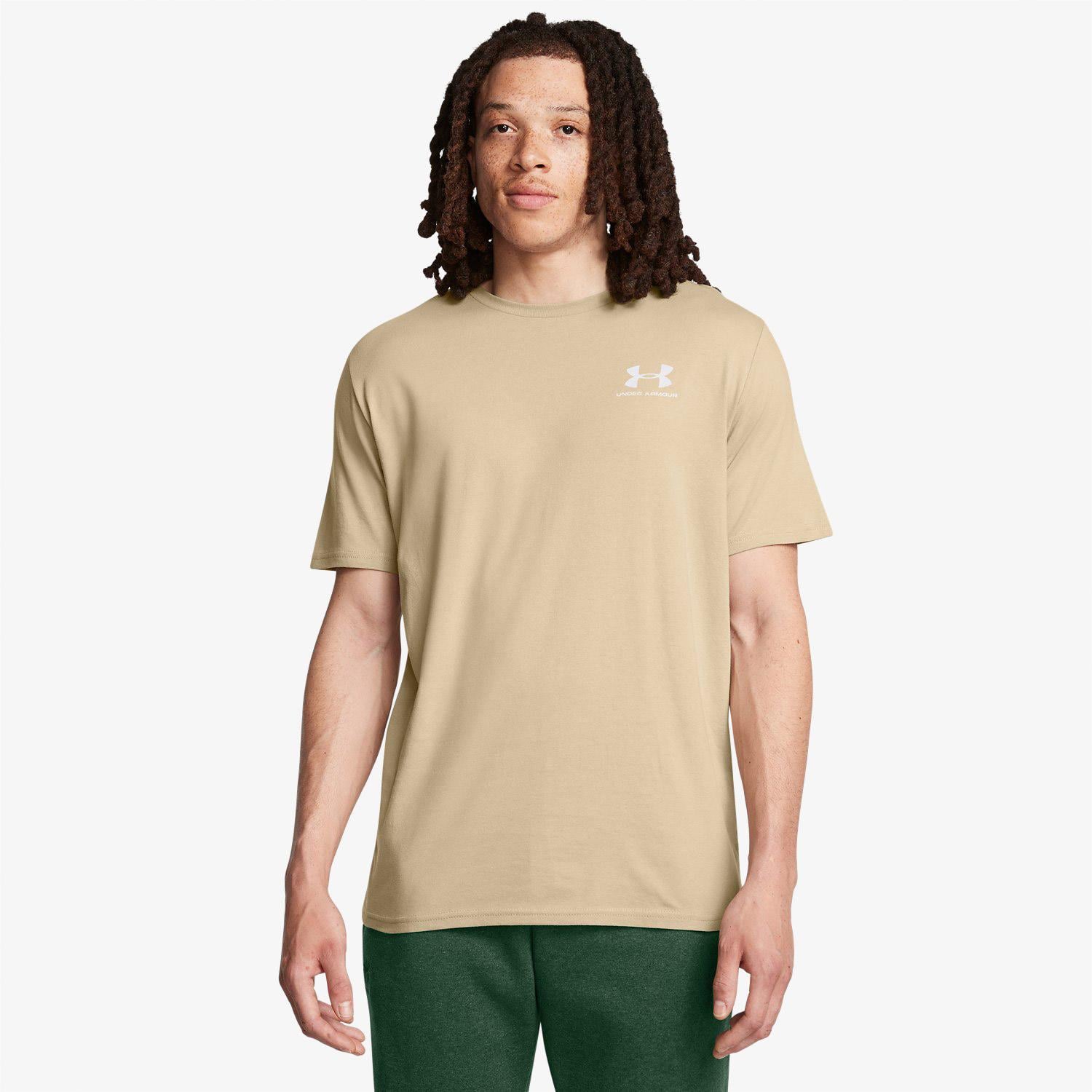 Under Armour Sportstyle Left Chest Erkek Bej Günlük T-Shirt