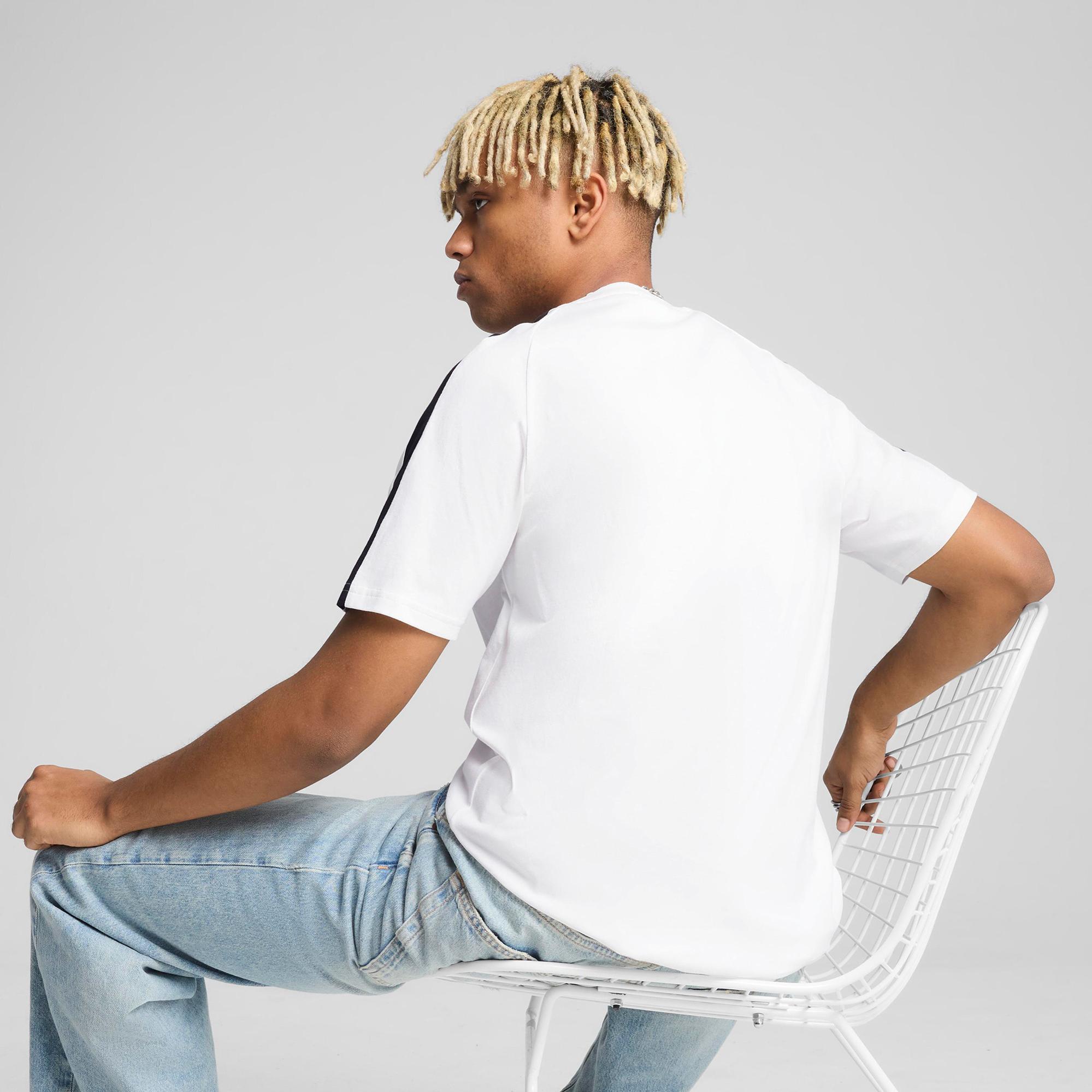 Puma T7 Erkek Beyaz T-Shirt