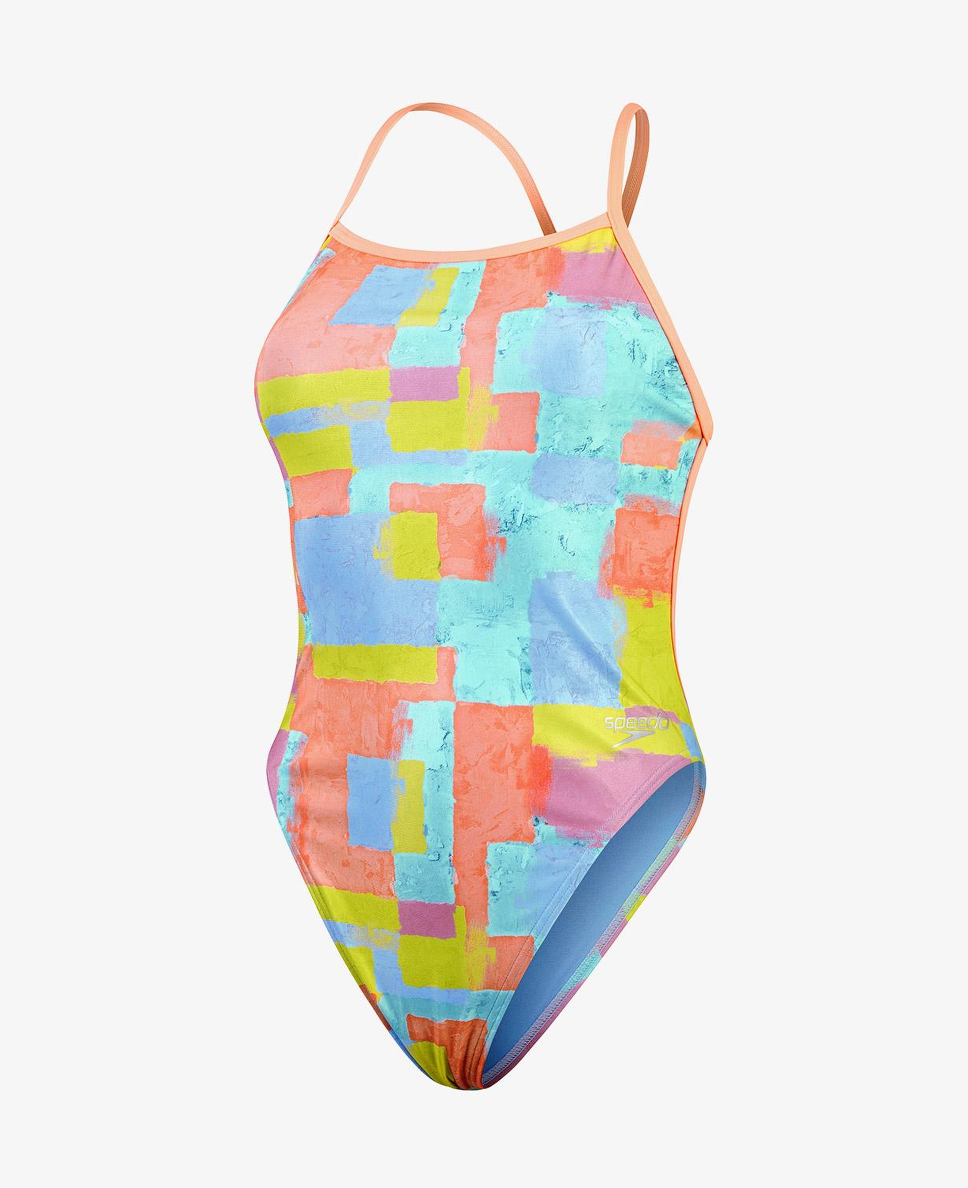Speedo Allover Digital V-Back Kadın Renkli Mayo