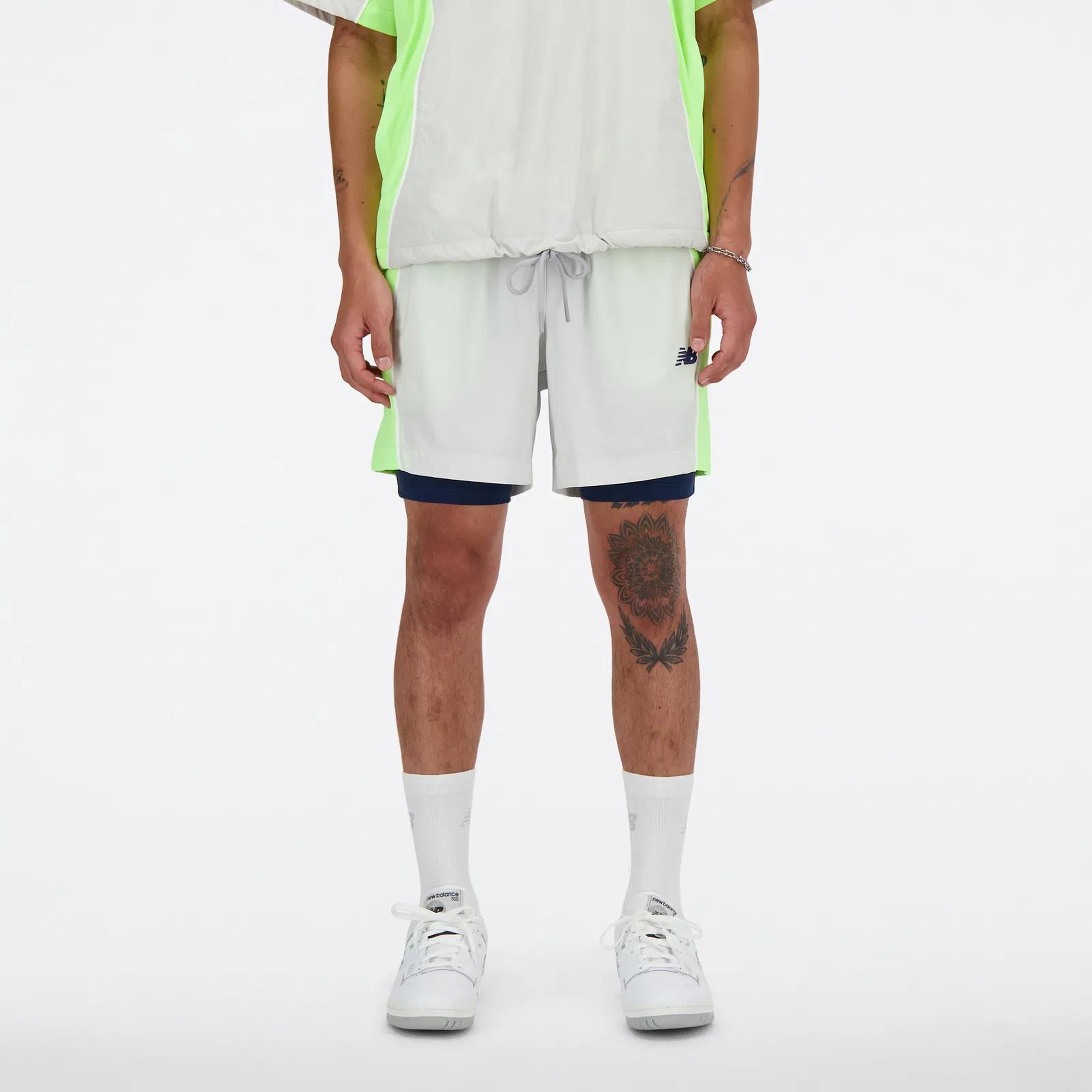 New Balance Hoops On Court 2in1 Erke Gri Günlük Şort