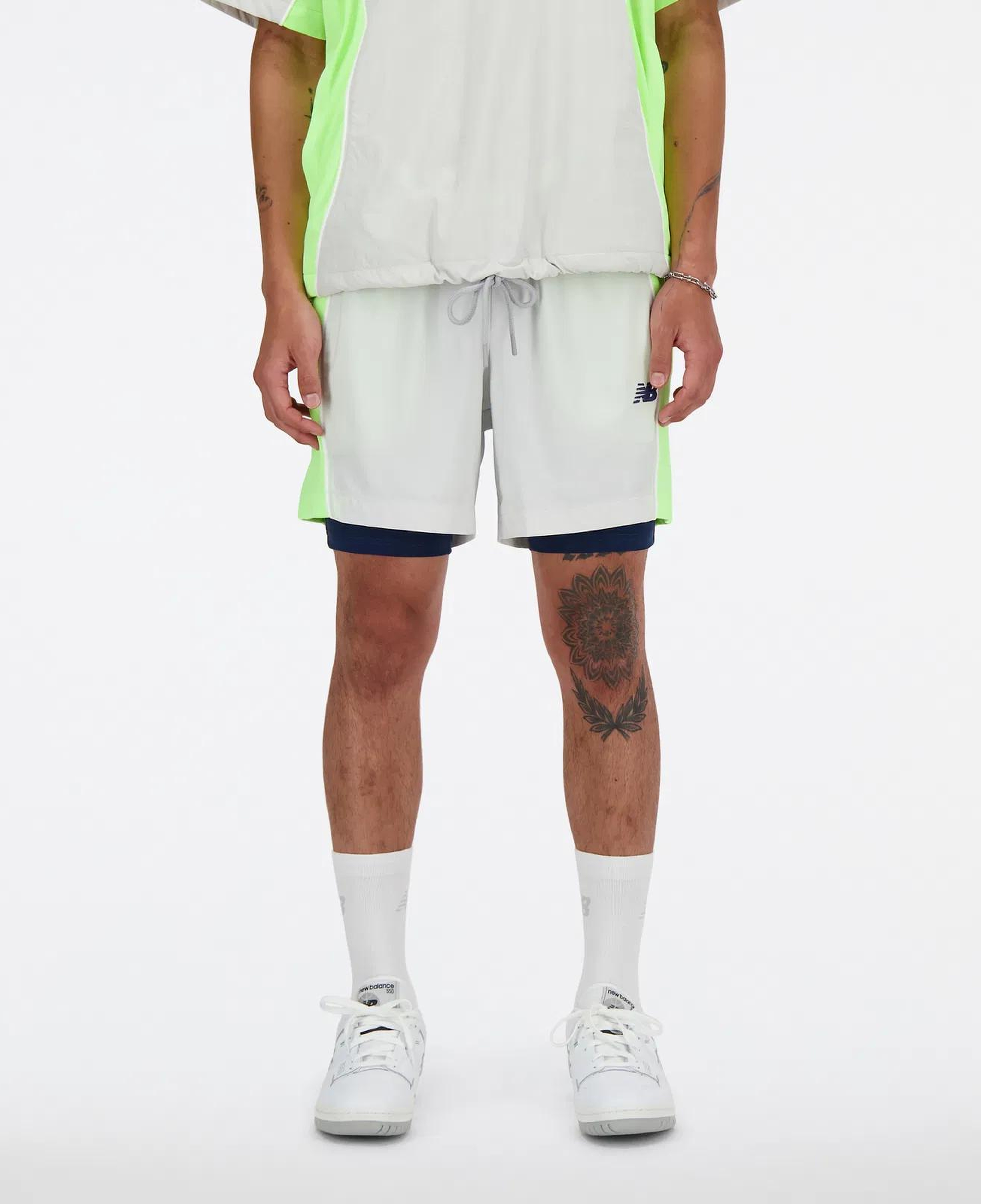 New Balance Hoops On Court 2in1 Erke Gri Günlük Şort