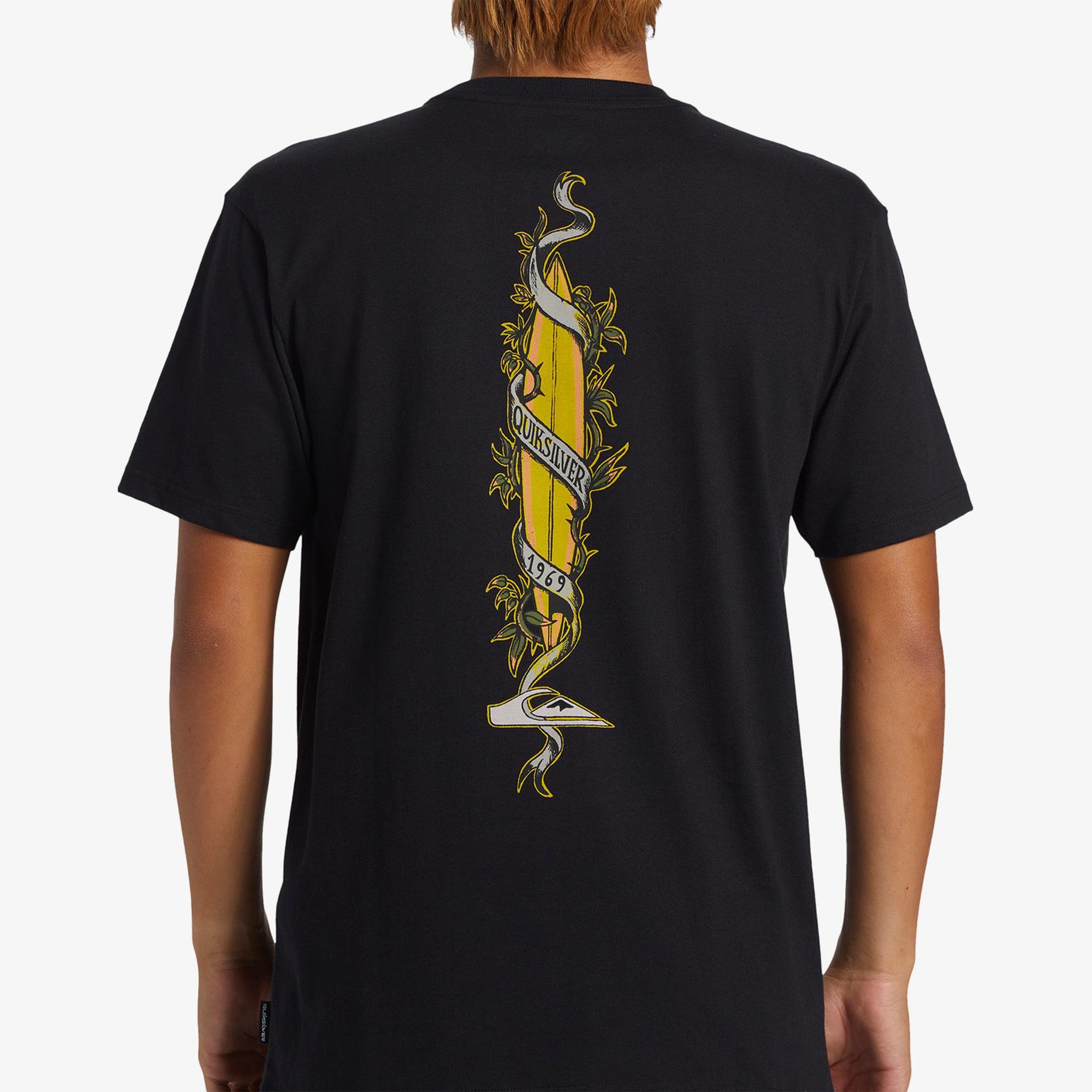 Quiksilver Step Up Erkek Siyah Günlük T-Shirt