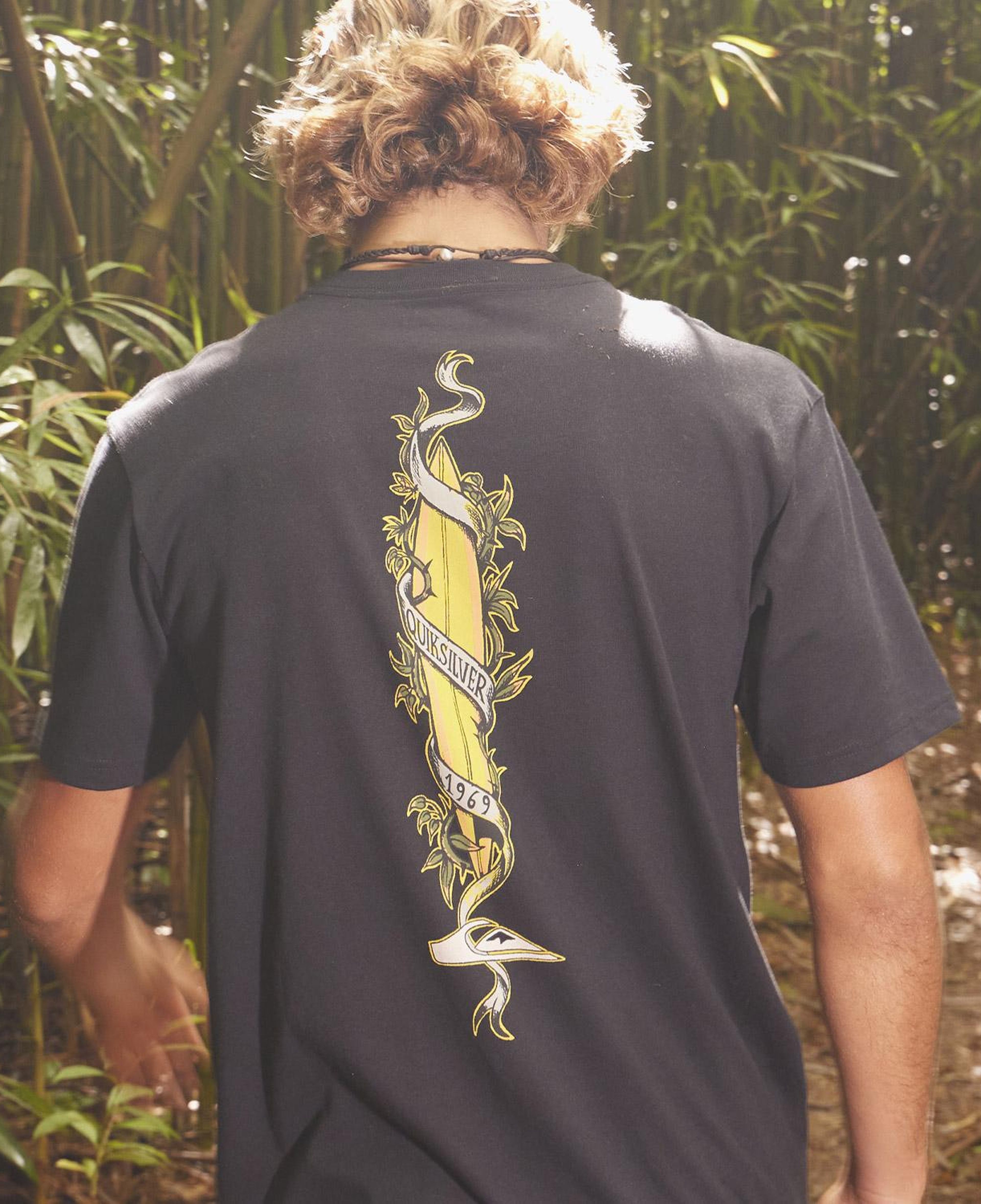 Quiksilver Step Up Erkek Siyah Günlük T-Shirt