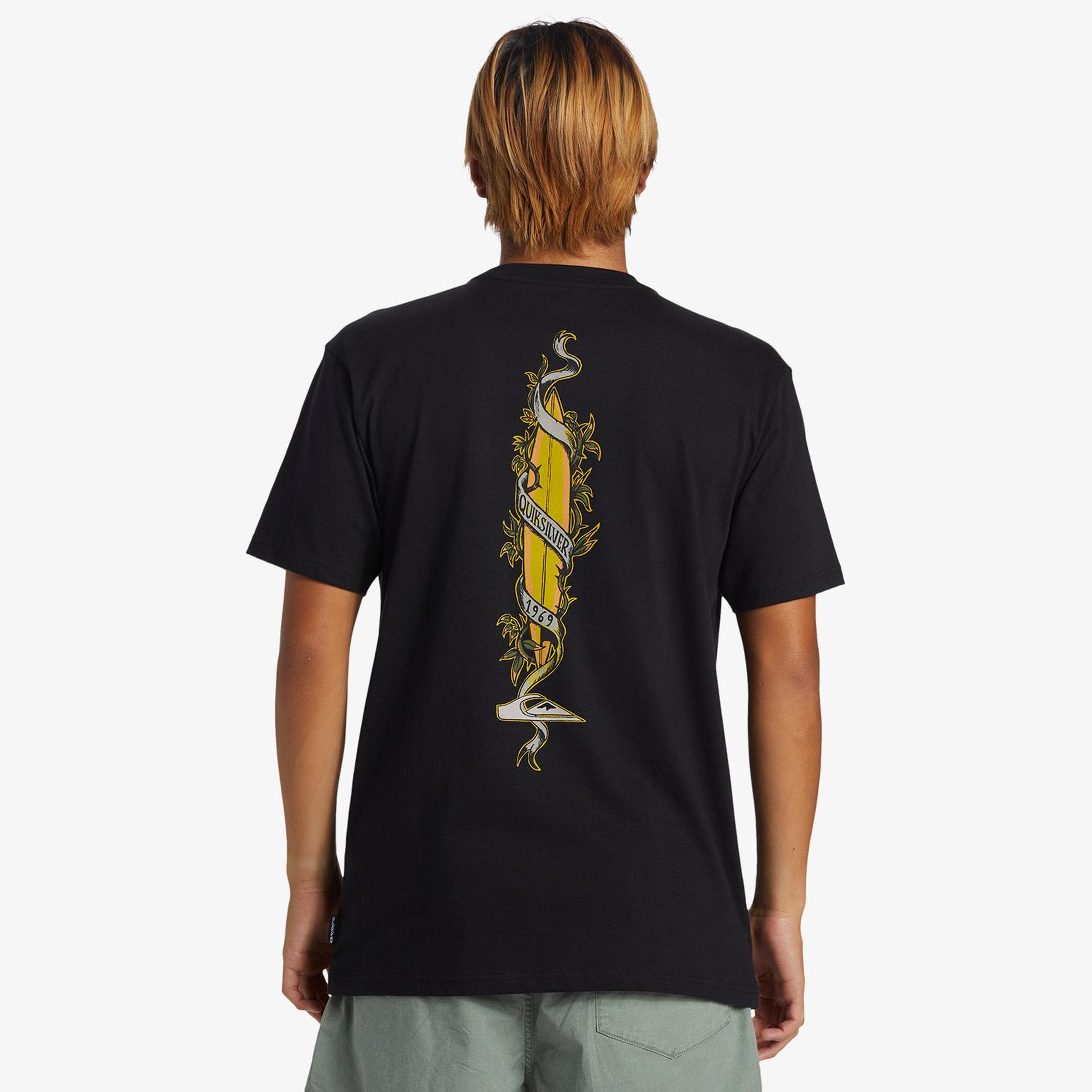 Quiksilver Step Up Erkek Siyah Günlük T-Shirt